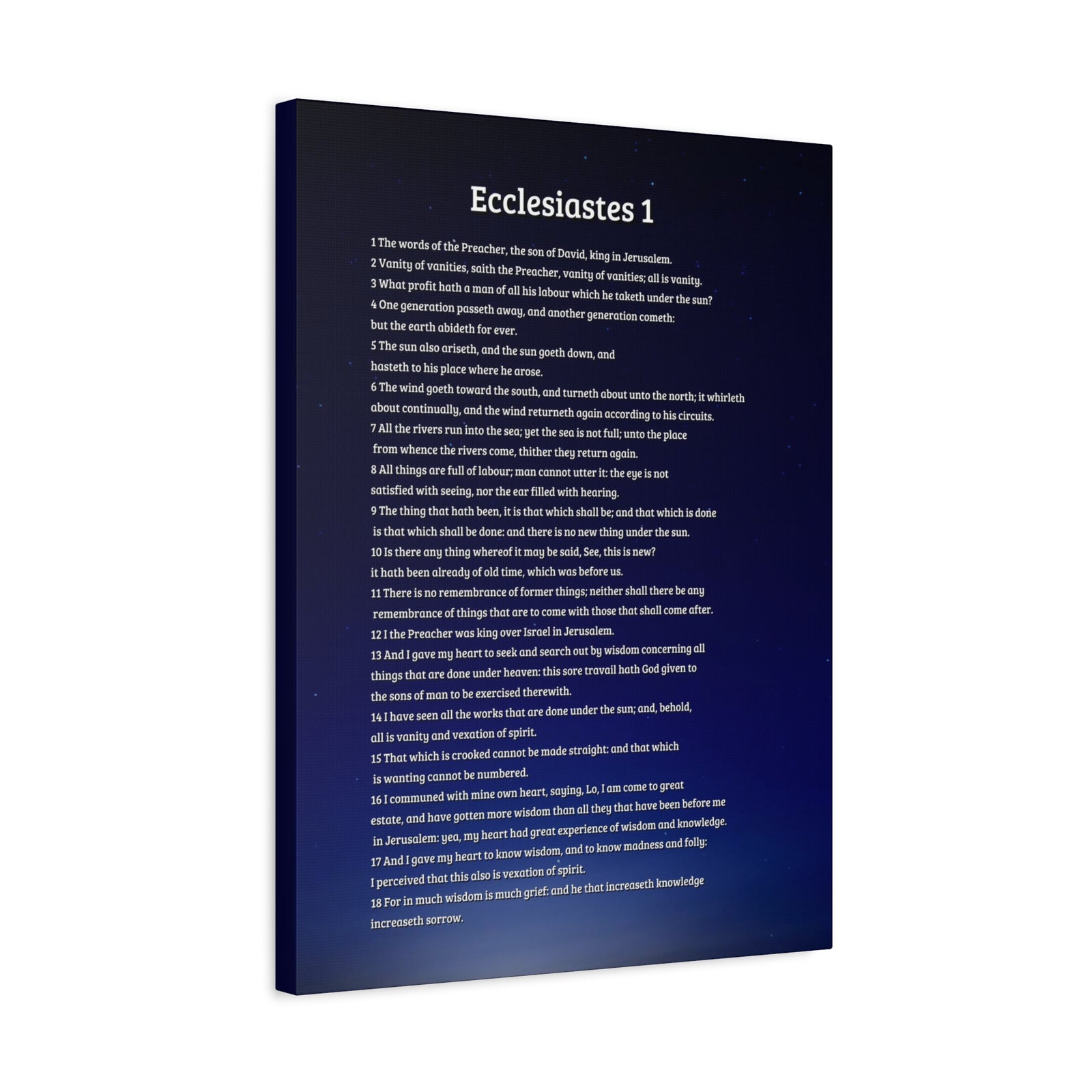 Scripture Walls Sky Ecclesiastes 1 Bible Verse Canvas Christian Wall Art Ready to Hang-Express Your Love Gifts