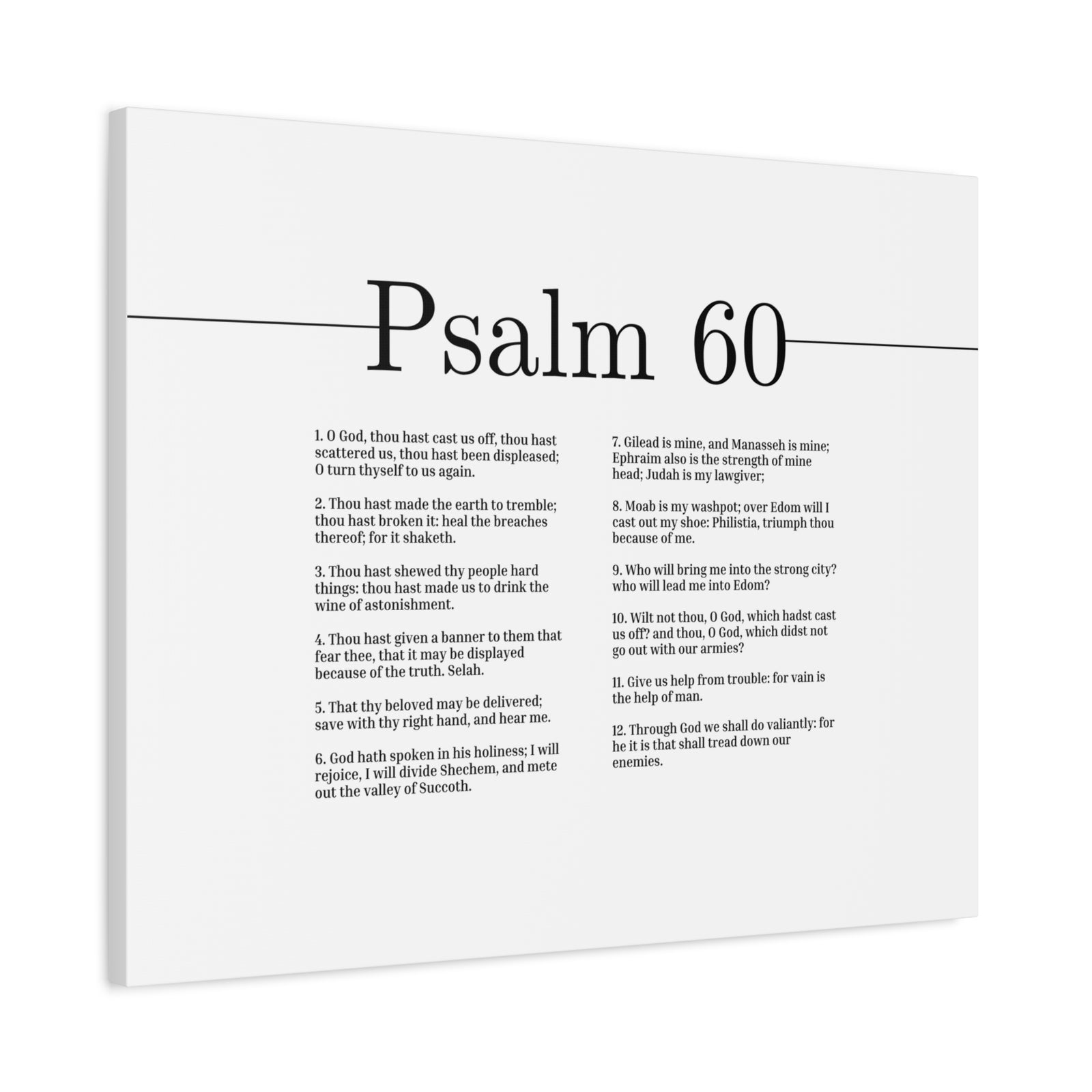Scripture Canvas His Holiness Psalm 60 Christian Wall Art Bible Verse Print Ready to Hang-Express Your Love Gifts