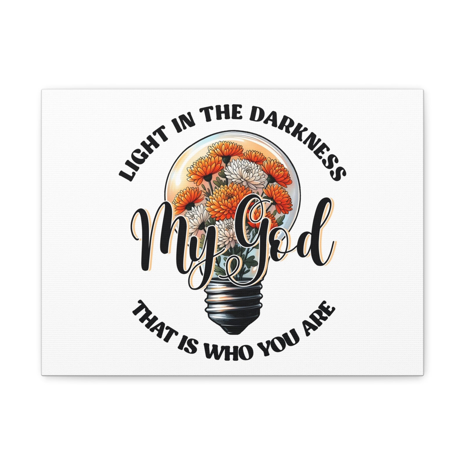 Scripture Walls Light in the Darkness Bible Verse Canvas Christian Wall Art Ready to Hang Unframed-Express Your Love Gifts