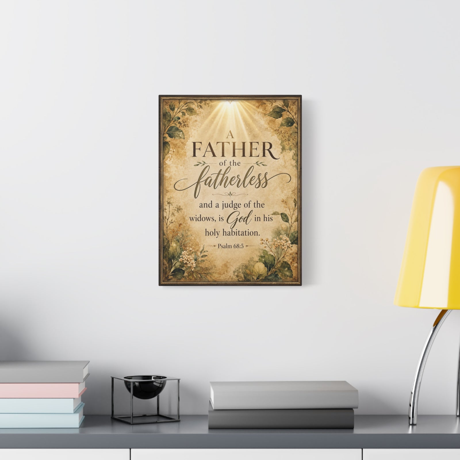 Scripture Walls Psalm 68:5 Dark Widows Advocate Christian Wall Art Print Ready to Hang Unframed-Express Your Love Gifts