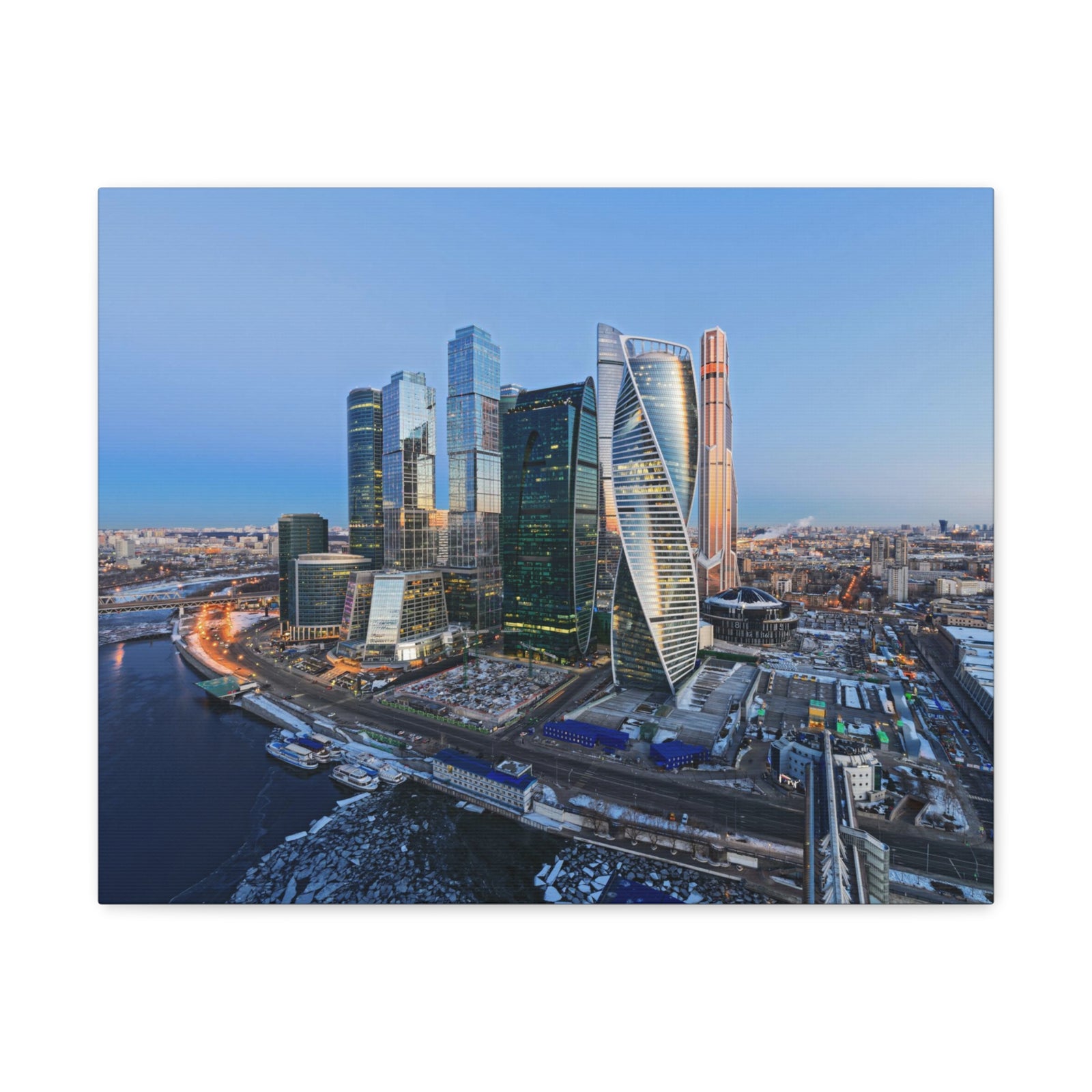 Moscow Daytime Skyline Canvas Artwork High-Quality Breathtaking Stunning Cityscape for Home Decor Ready to Hang-Express Your Love Gifts