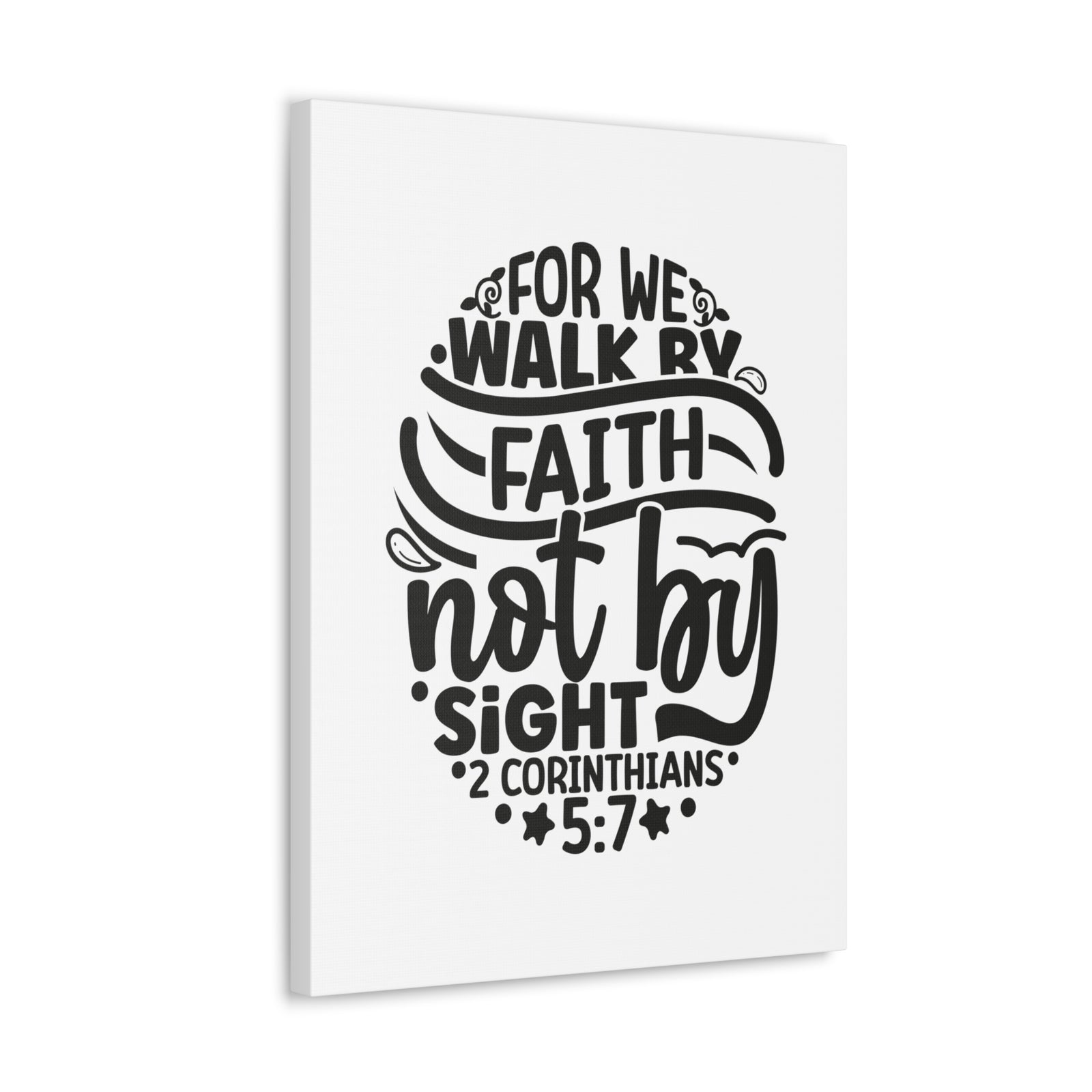 Scripture Walls 2 Corinthians 5:7 Walk by Faith Bible Verse Canvas Christian Wall Art Ready to Hang Unframed-Express Your Love Gifts