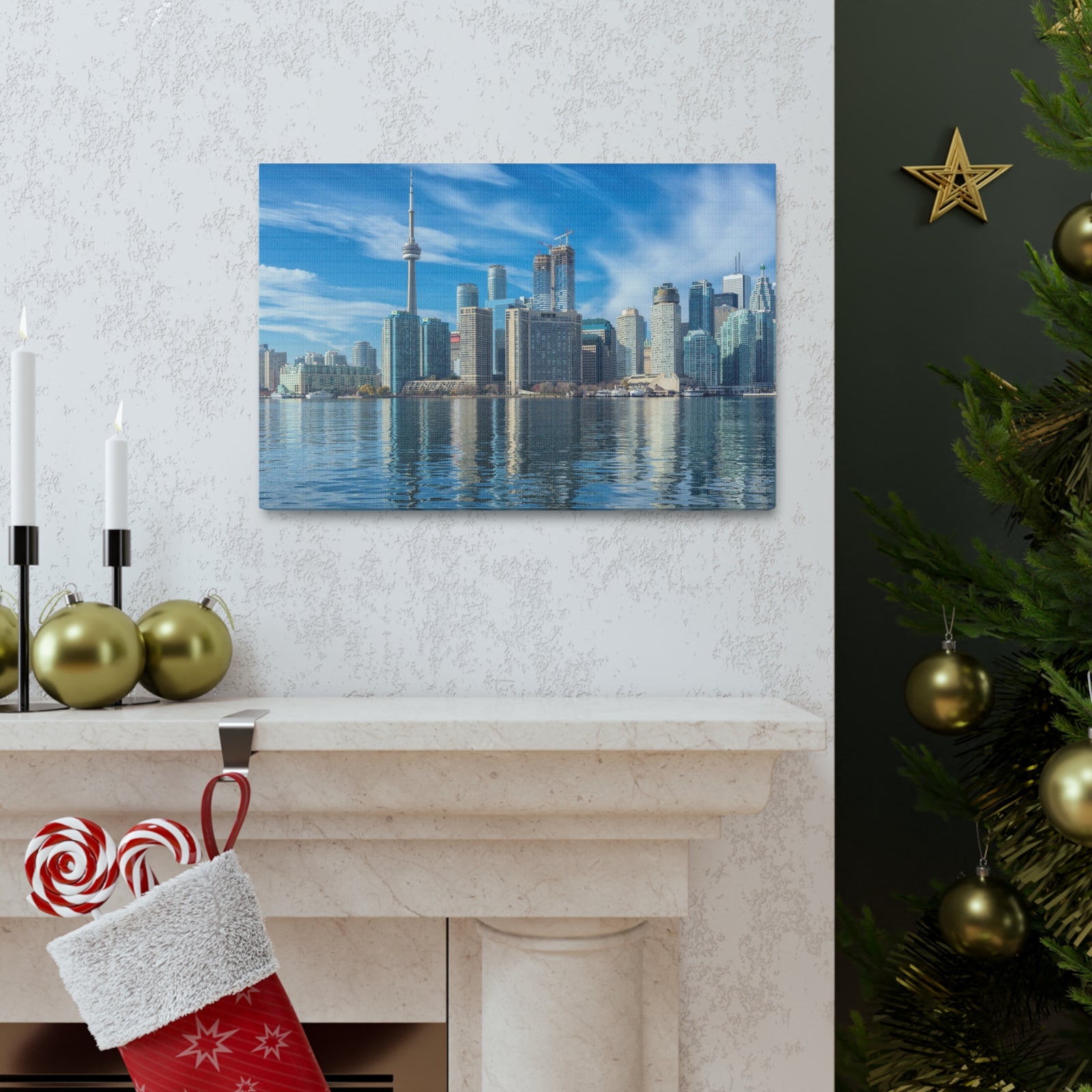 Toronto Daylight Skyline Canvas Artwork High-Quality Breathtaking Stunning Cityscape for Home Decor Ready to Hang-Express Your Love Gifts