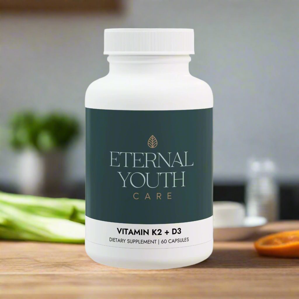 Eternal Youth Vitamin K2 + D3 Supplement – Bone & Muscle Support Corn-Free, Lactose-Free (60 Capsules)-Express Your Love Gifts