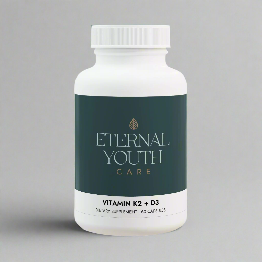 Eternal Youth Vitamin K2 + D3 Supplement – Bone & Muscle Support Corn-Free, Lactose-Free (60 Capsules)-Express Your Love Gifts