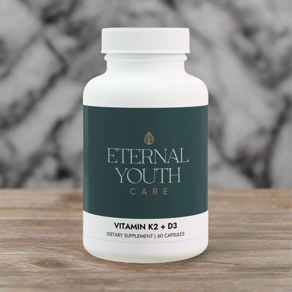 Eternal Youth Vitamin K2 + D3 Supplement – Bone & Muscle Support Corn-Free, Lactose-Free (60 Capsules)-Express Your Love Gifts