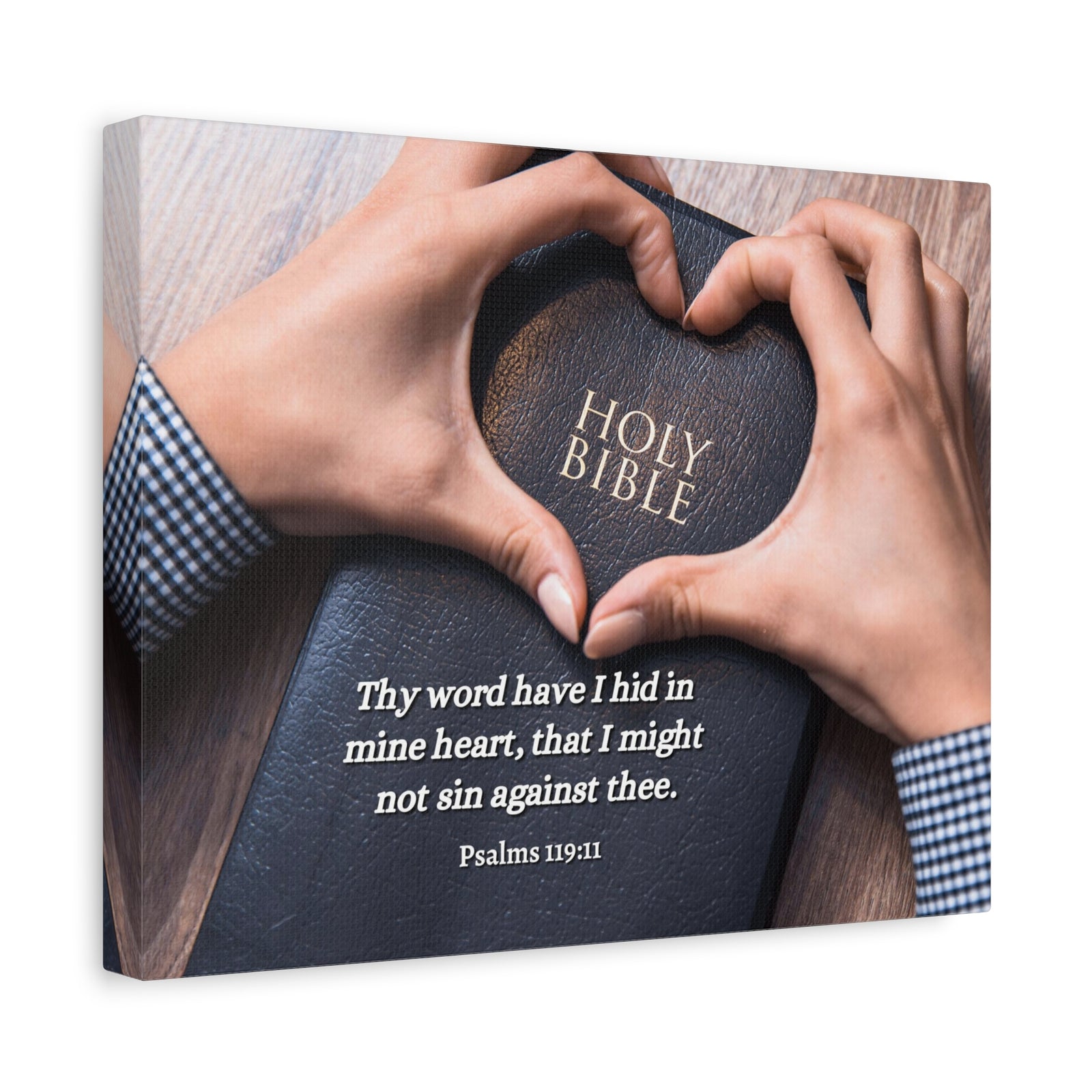 Scripture Walls Heart Psalms 119:11 Bible Verse Canvas Christian Wall Art Ready to Hang-Express Your Love Gifts