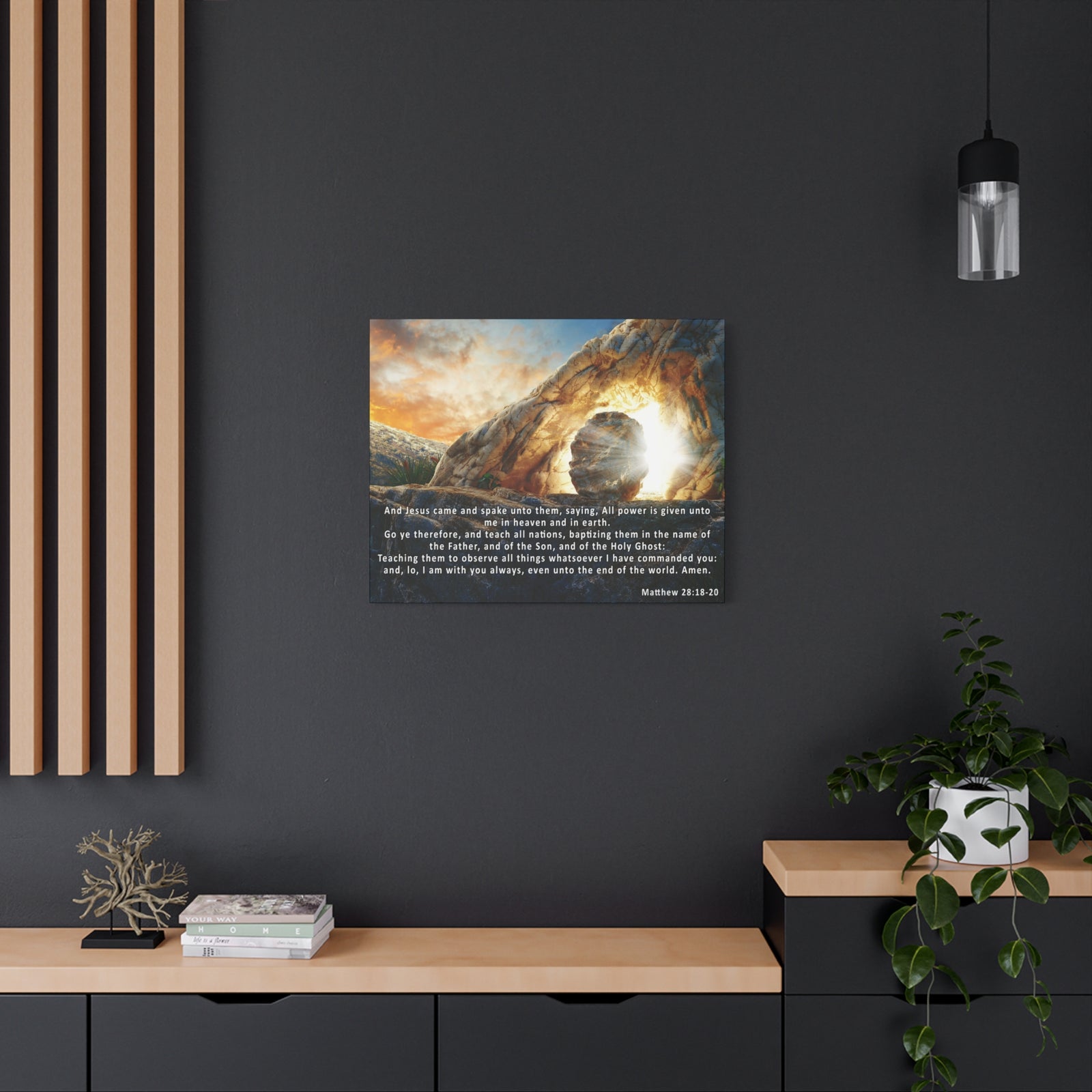 Matthew 28:18-20 The Great Commission Canvas – Christian Wall Art, Ready to Hang-Express Your Love Gifts