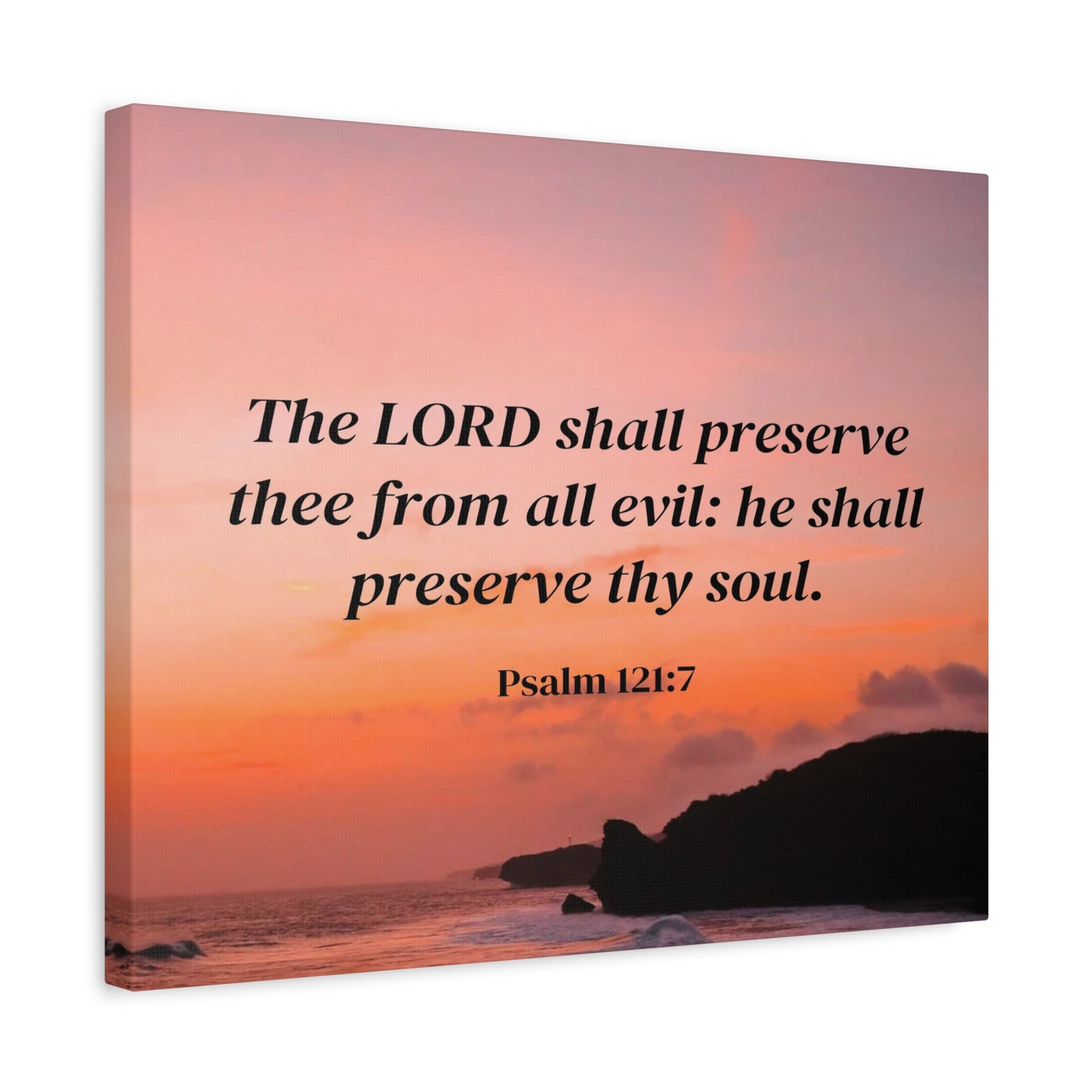 Scripture Walls Preserve Thy Soul Psalm 121:7 Bible Verse Canvas Christian Wall Art Ready to Hang-Express Your Love Gifts