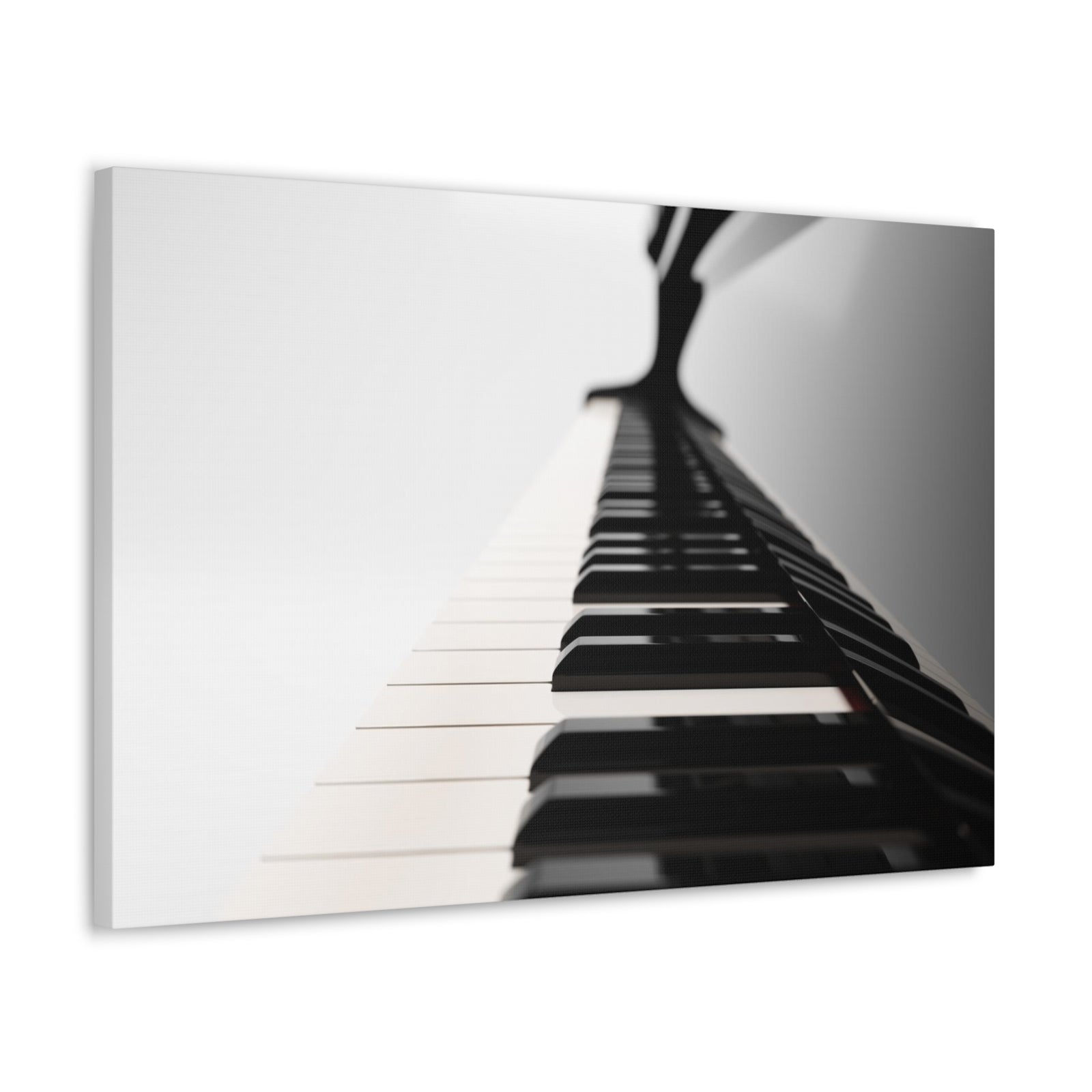 Piano Black And White Music Lover's Delight Piano Keyboard Canvas Wall Art for Home Decor Ready-to-Hang-Express Your Love Gifts