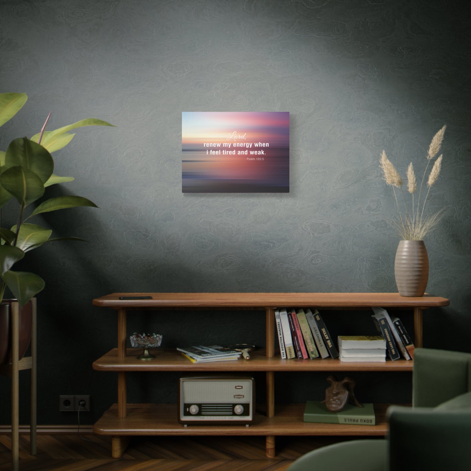 Scripture Canvas Renew My Energy Psalm 103:5 Christian Wall Art Bible Verse Print Ready to Hang-Express Your Love Gifts