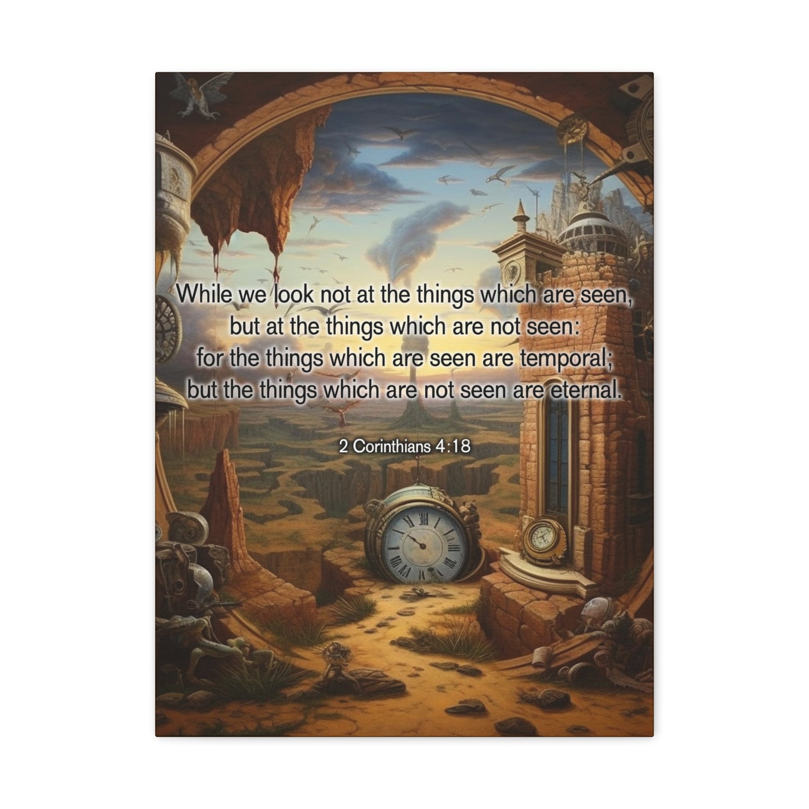 Scripture Walls Temporal 2 Corinthians 4:18 Christian Wall Art Print Ready to Hang Unframed-Express Your Love Gifts