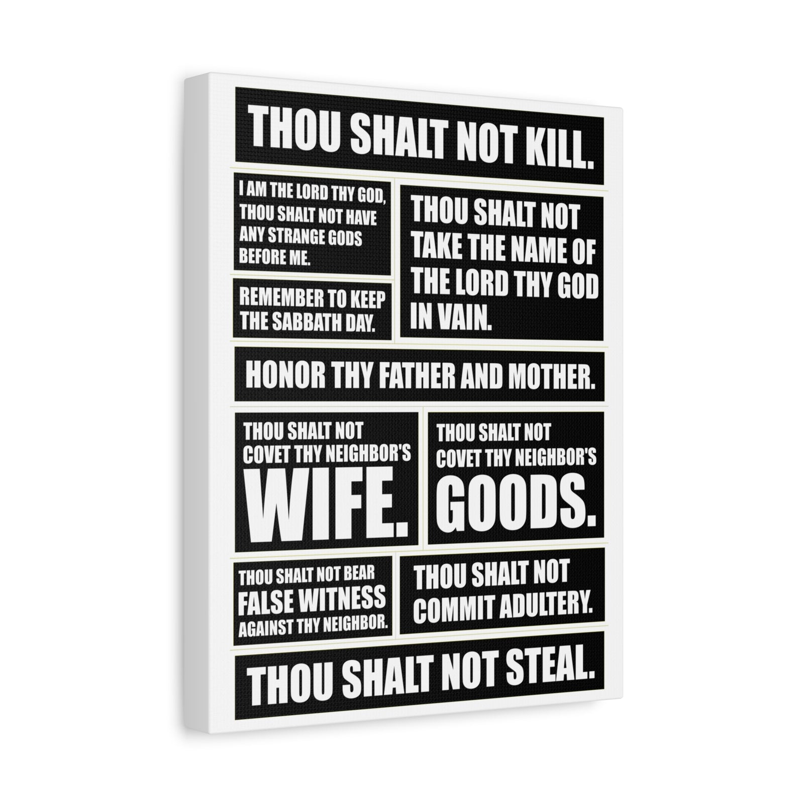 Scripture Walls The Ten Commandments Deuteronomy 4:13 Christian Wall Art Print Ready to Hang-Express Your Love Gifts