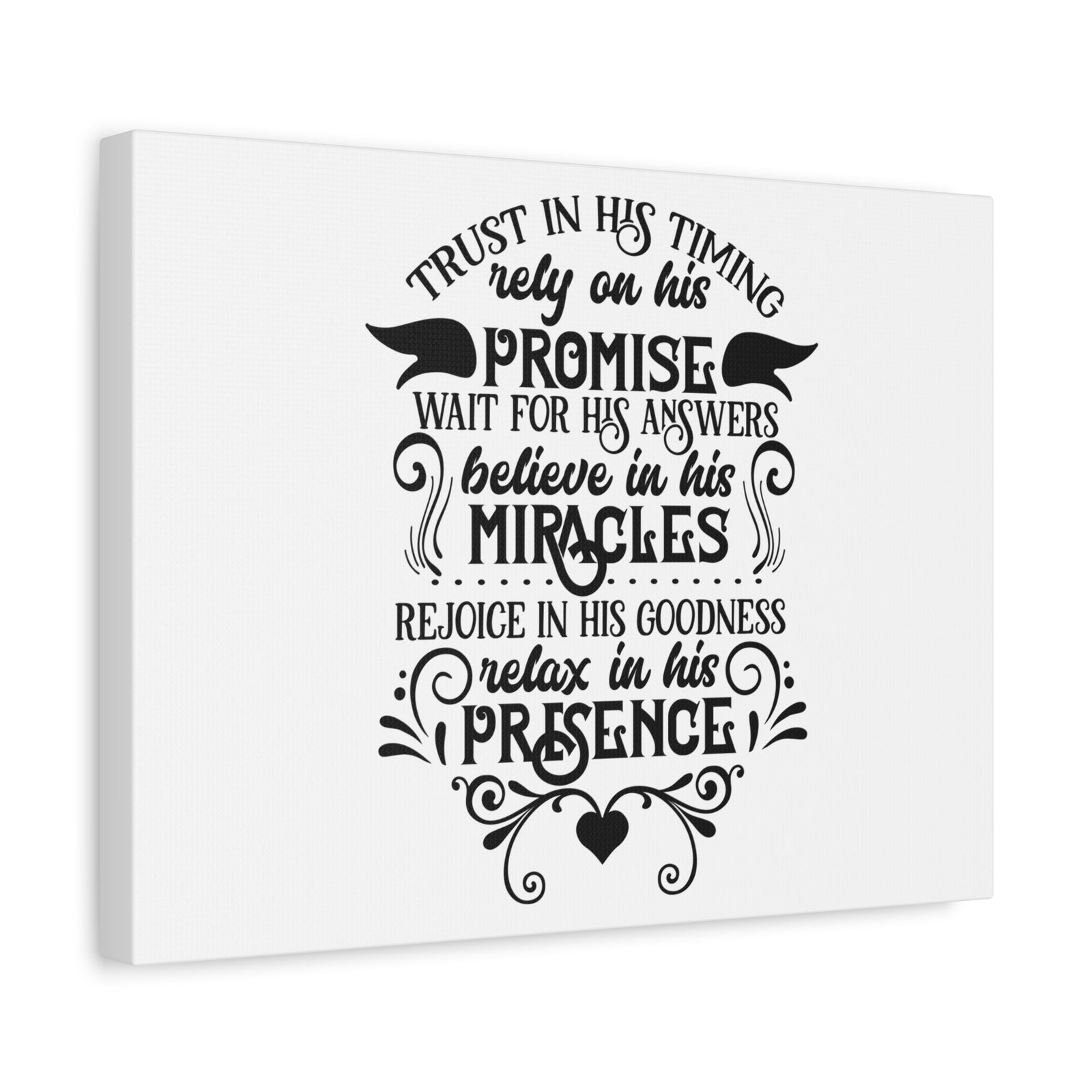 Scripture Canvas Trust In His Timing Psalm 31:15 Christian Wall Art Bible Verse Print Ready to Hang-Express Your Love Gifts
