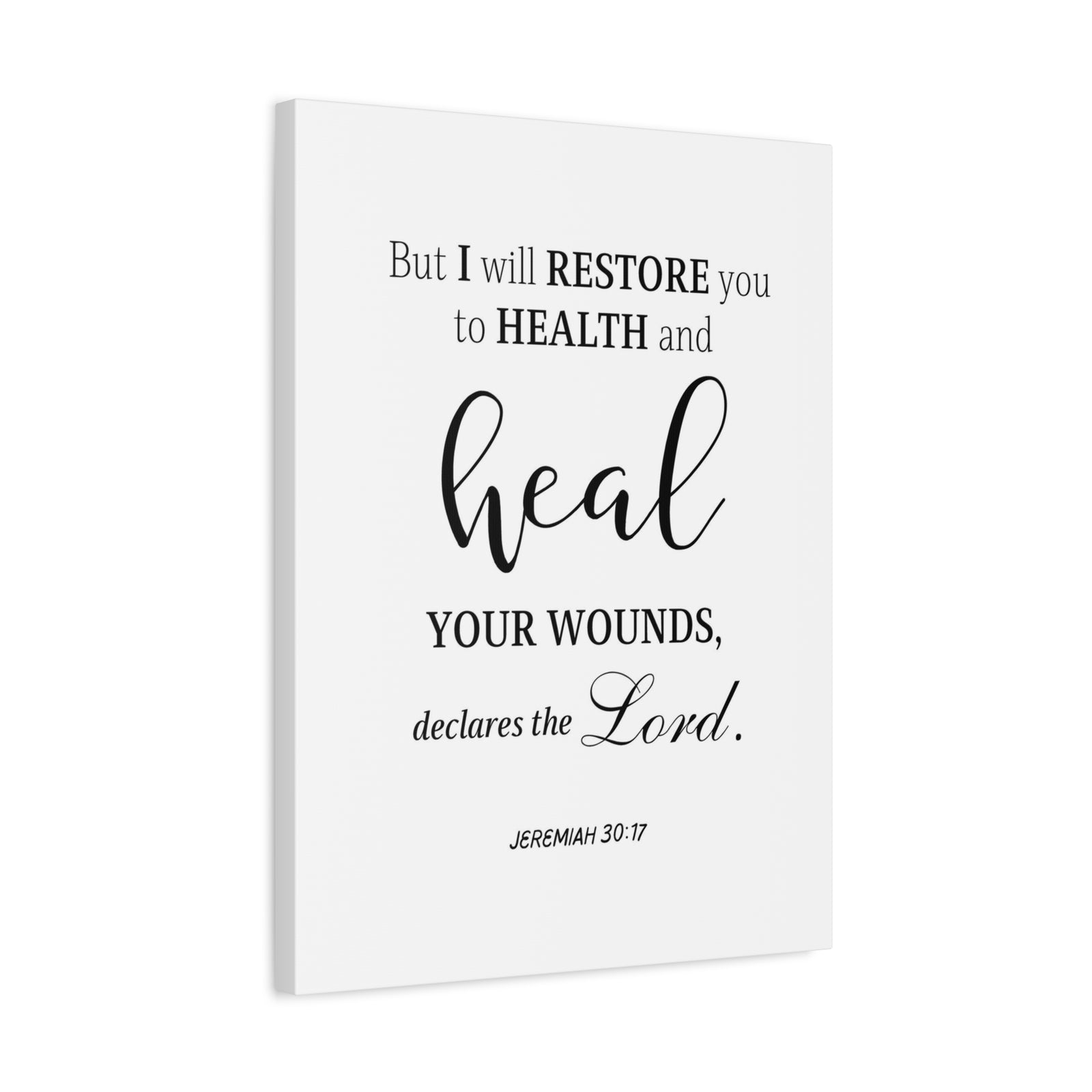 Scripture Walls Jeremiah 30:17 Heal Bible Verse Canvas Christian Wall Art Ready to Hang Unframed-Express Your Love Gifts
