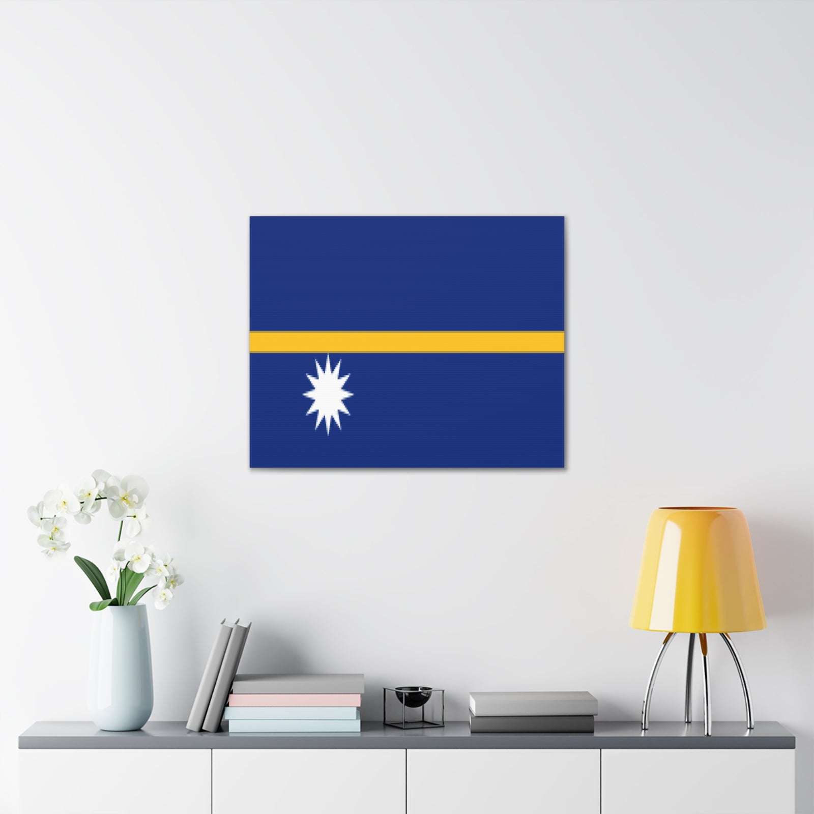 Nauru Country Flag Canvas Vibrant Wall Art Unframed Home Decor-Express Your Love Gifts