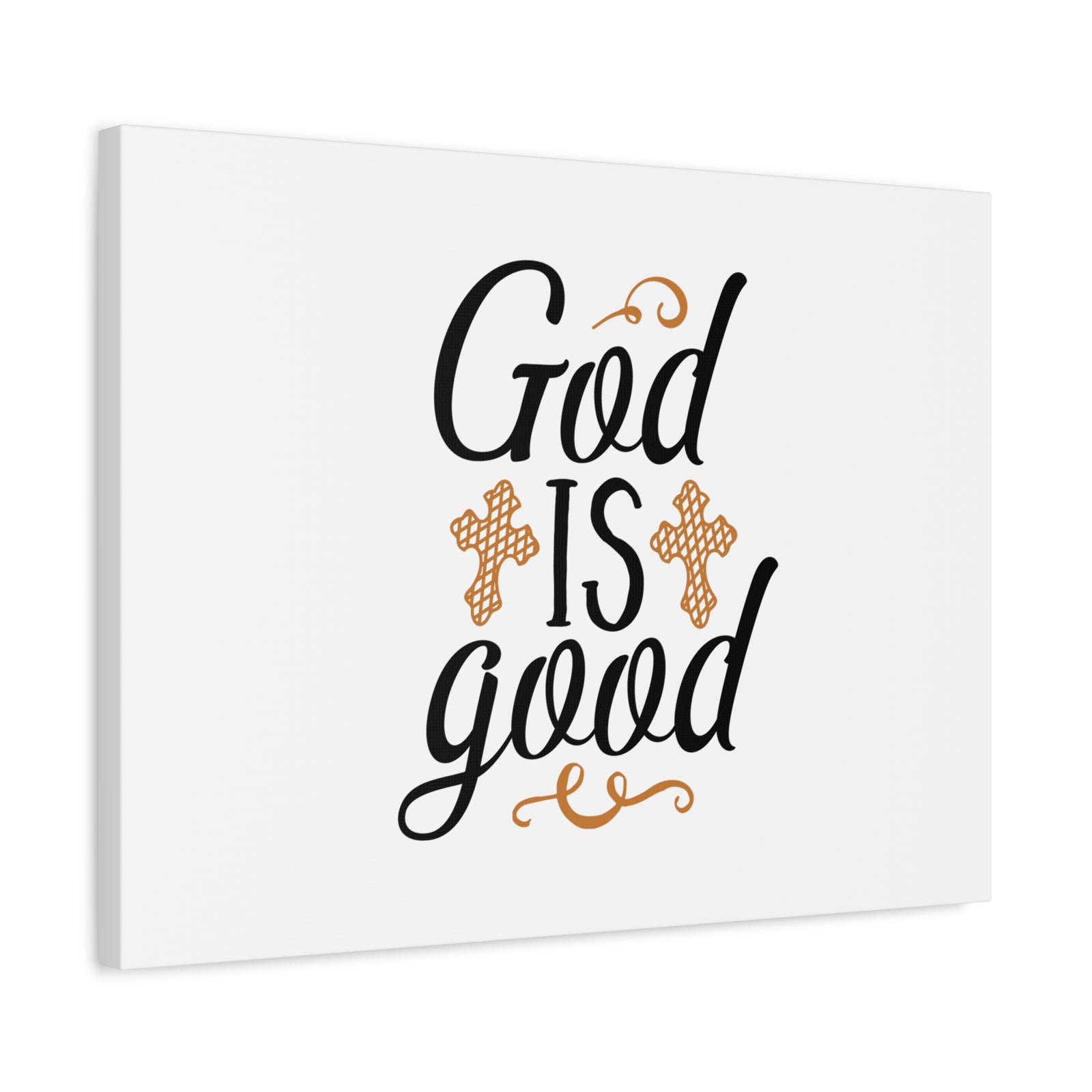 Scripture Canvas God Is Good Psalm 103:8 Cross Christian Wall Art Bible Verse Print Ready to Hang-Express Your Love Gifts