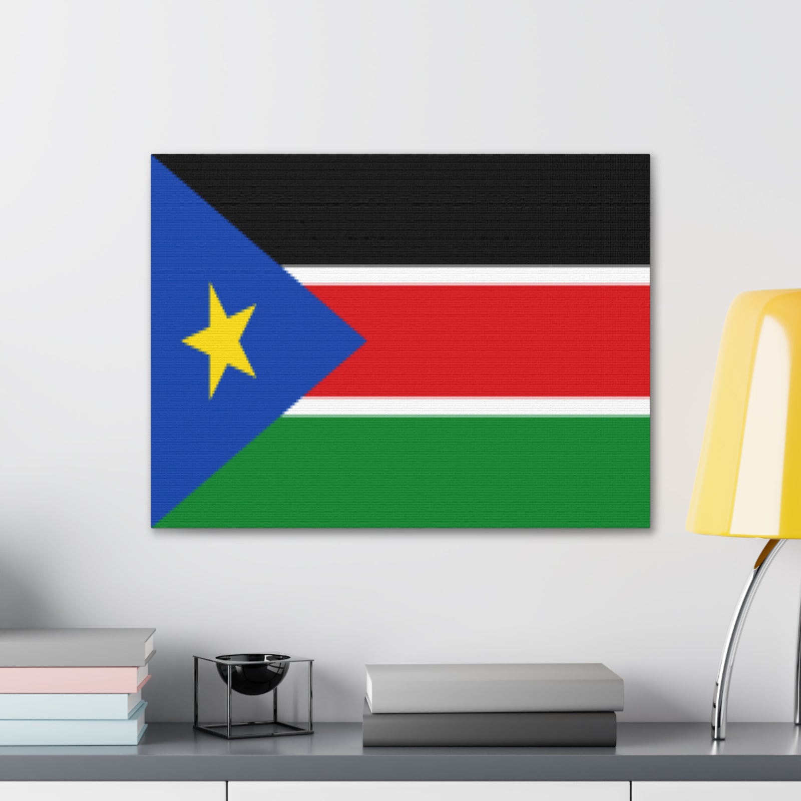 South Sudan Country Flag Canvas Vibrant Wall Art Unframed Home Decor-Express Your Love Gifts