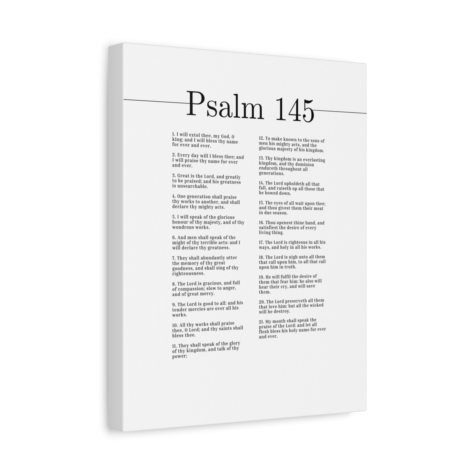 Scripture Canvas My God, O King Psalm 145 Christian Wall Art Bible Verse Print Ready to Hang-Express Your Love Gifts