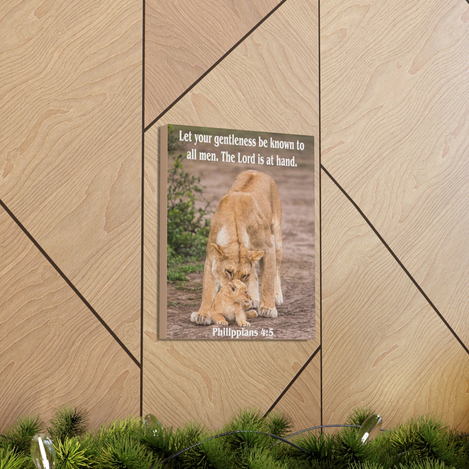 Scripture Canvas The Lord is at Hand Philippians 4:5 Christian Wall Art Bible Verse Print Ready to Hang-Express Your Love Gifts