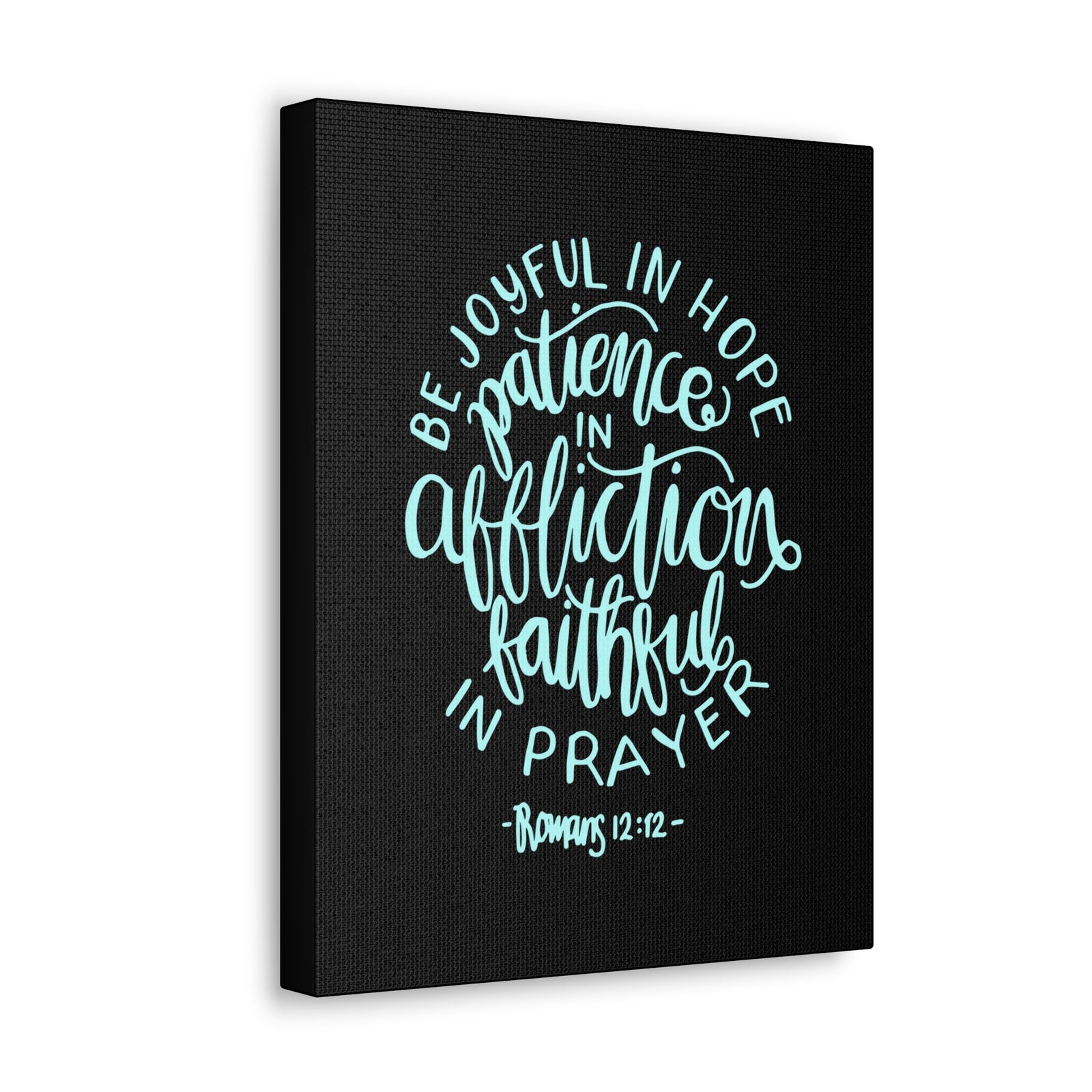 Scripture Canvas Be Joyful In Hope Romans 12:12 Christian Wall Art Bible Verse Print Ready To Hang-Express Your Love Gifts