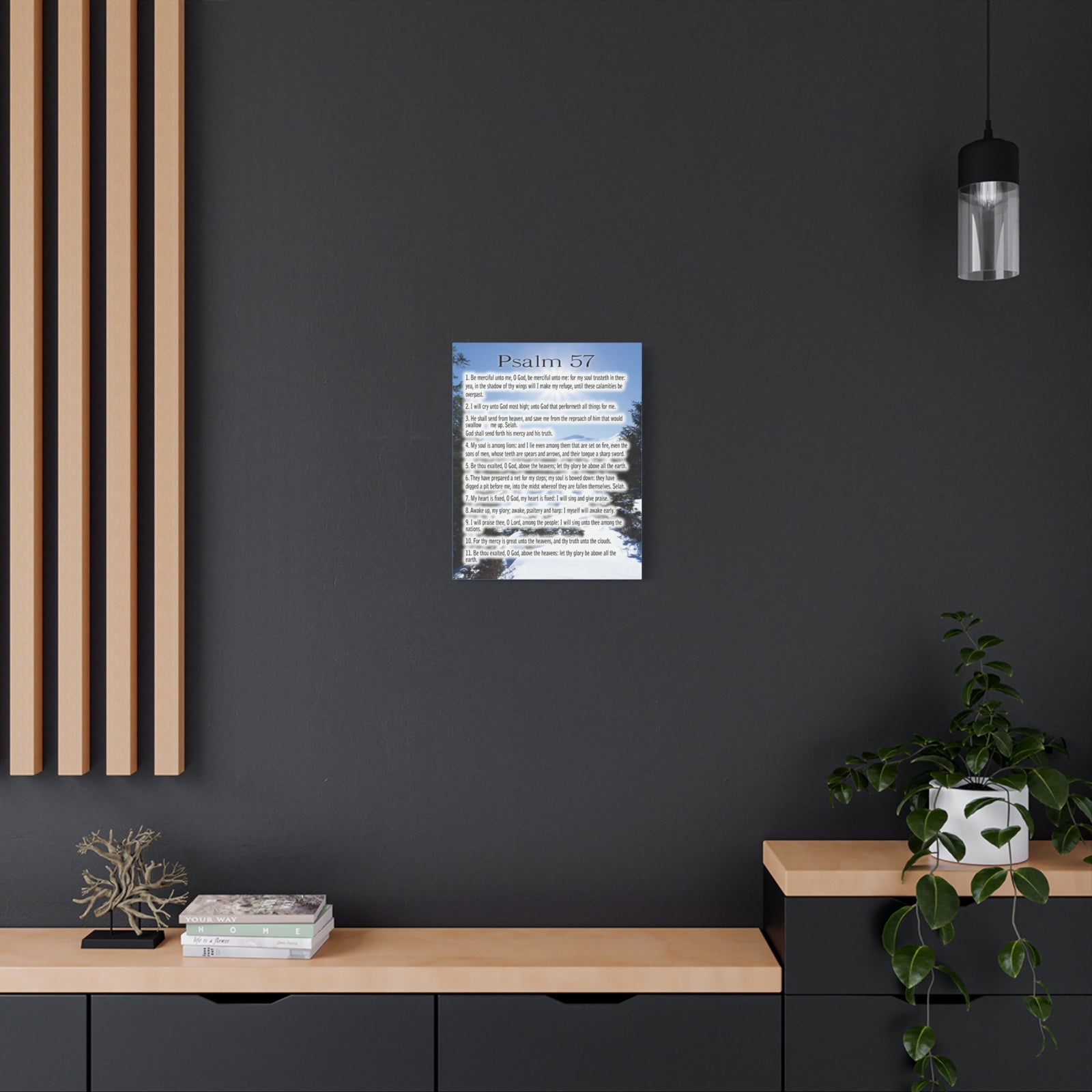 Scripture Walls Saved By Your Mercy Psalm 57:1 Christian Wall Art Print Ready to Hang-Express Your Love Gifts