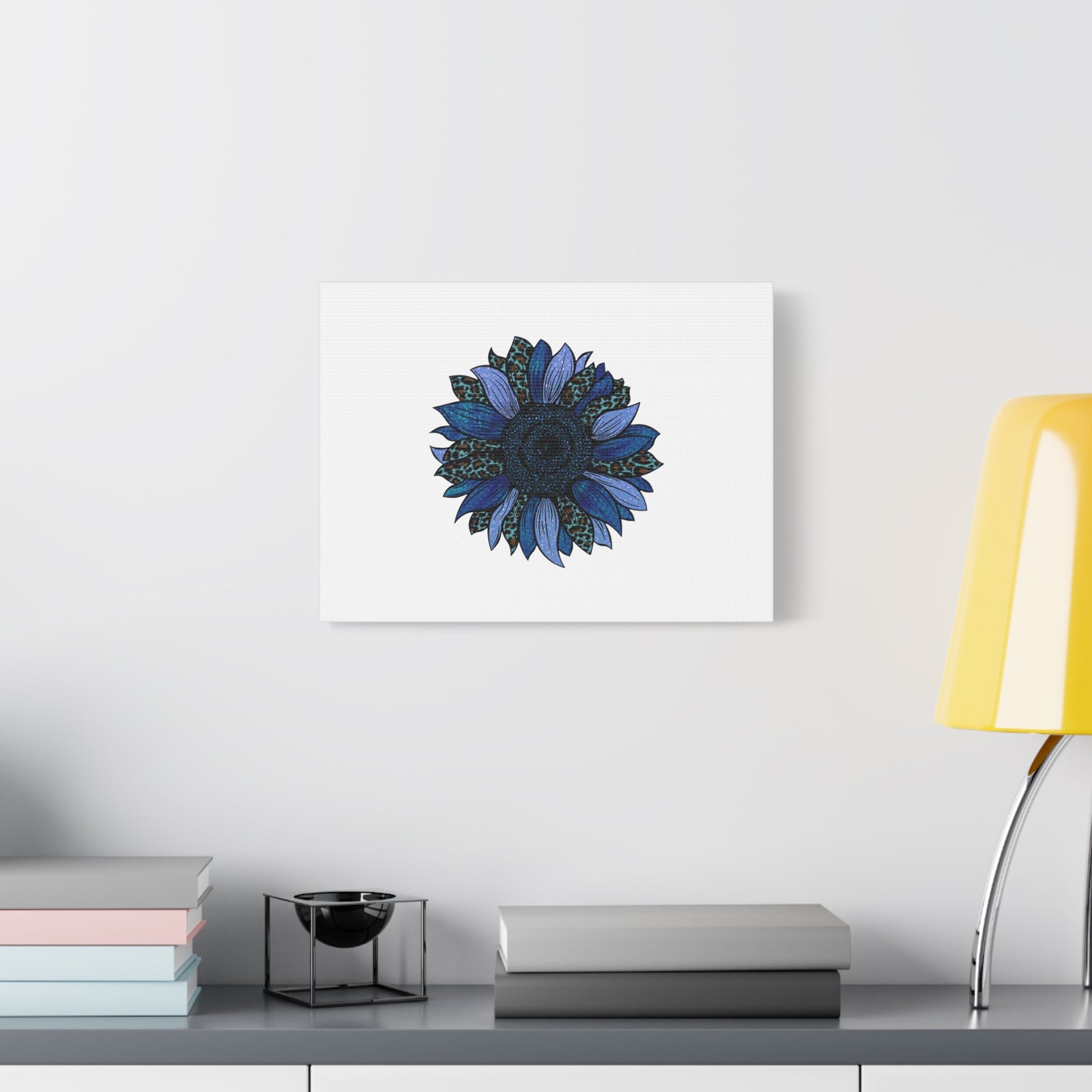 Scripture Canvas Blue Flower Christian Psalms 103:15 Wall Art Bible Verse Print Ready to Hang-Express Your Love Gifts