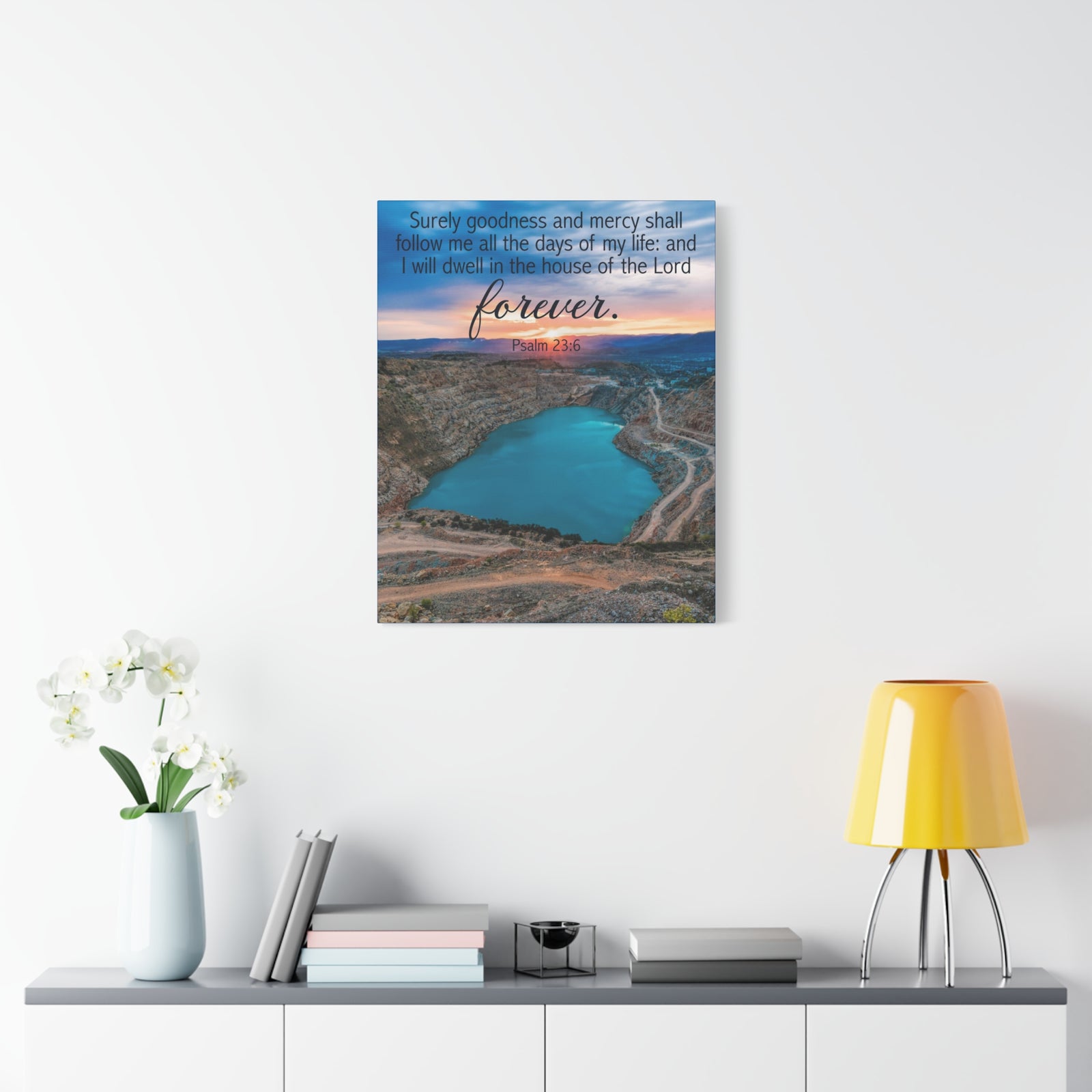 Scripture Walls Psalm 23:6 Forever Christian Wall Art Bible Verse Print Ready to Hang-Express Your Love Gifts