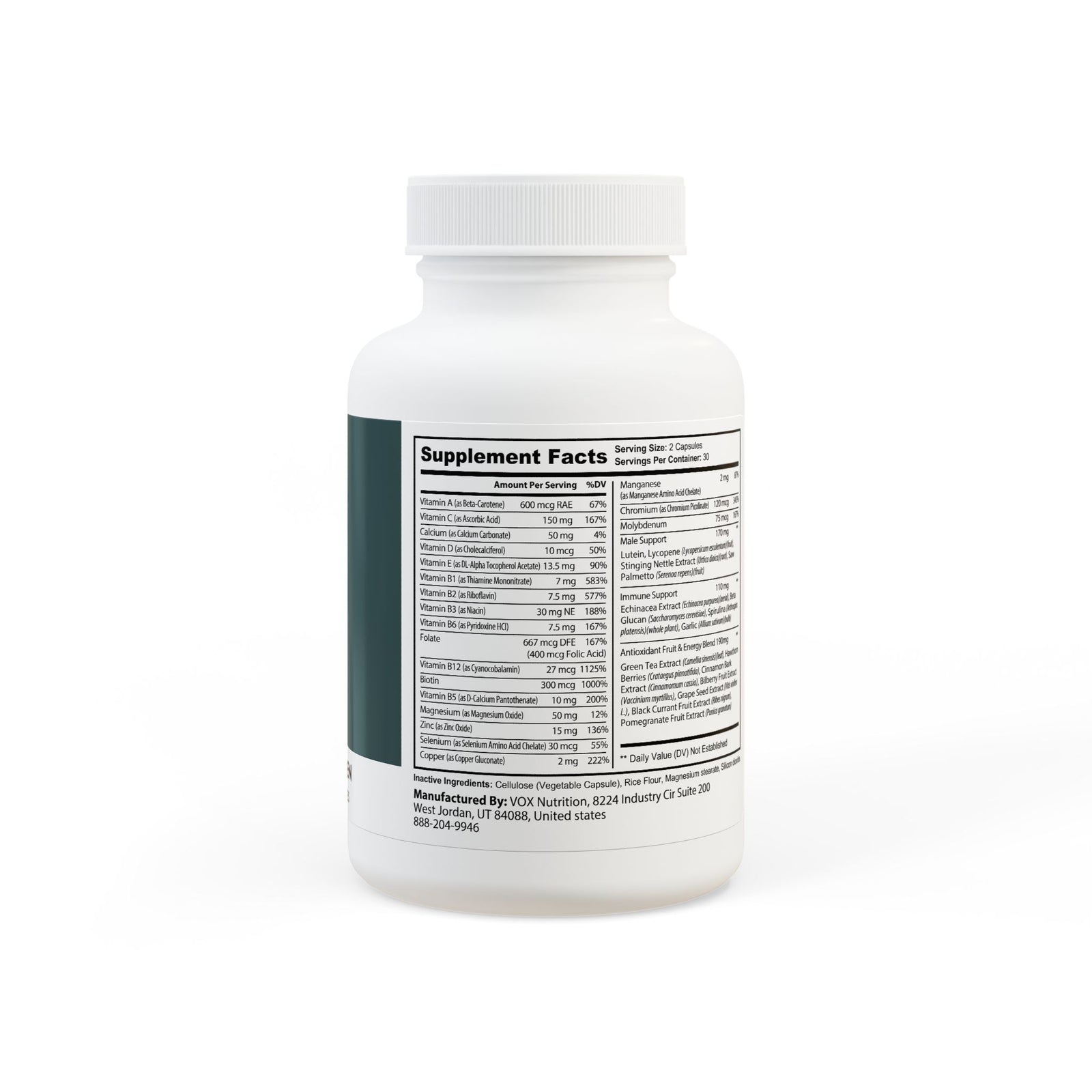 Men’s Multivitamin – Energy, Performance & Immune Support Non-GMO, Corn-Free 60 Capsules-Express Your Love Gifts