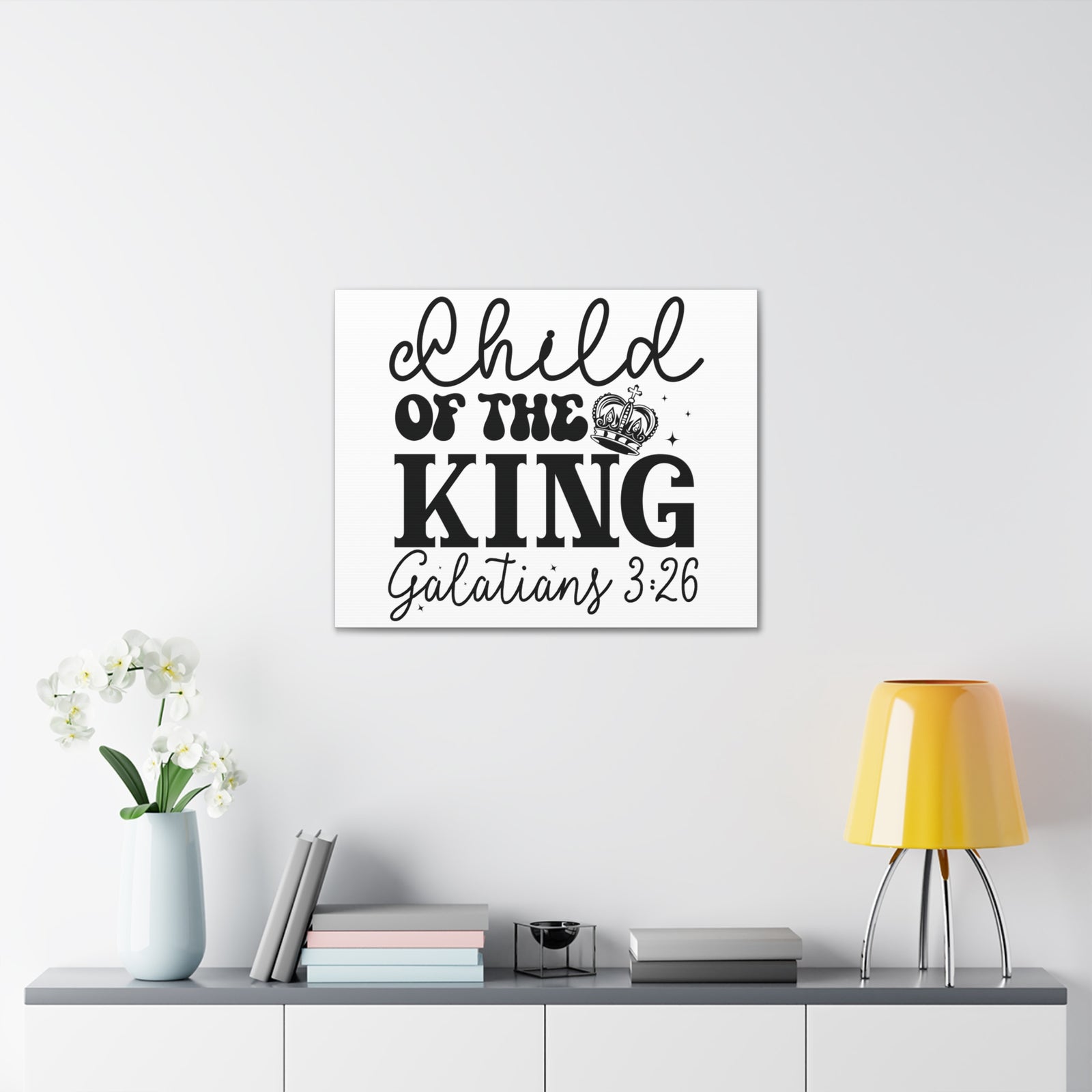 Scripture Walls Galatians 3:26 Child of the King Bible Verse Canvas Christian Wall Art Ready to Hang Unframed-Express Your Love Gifts