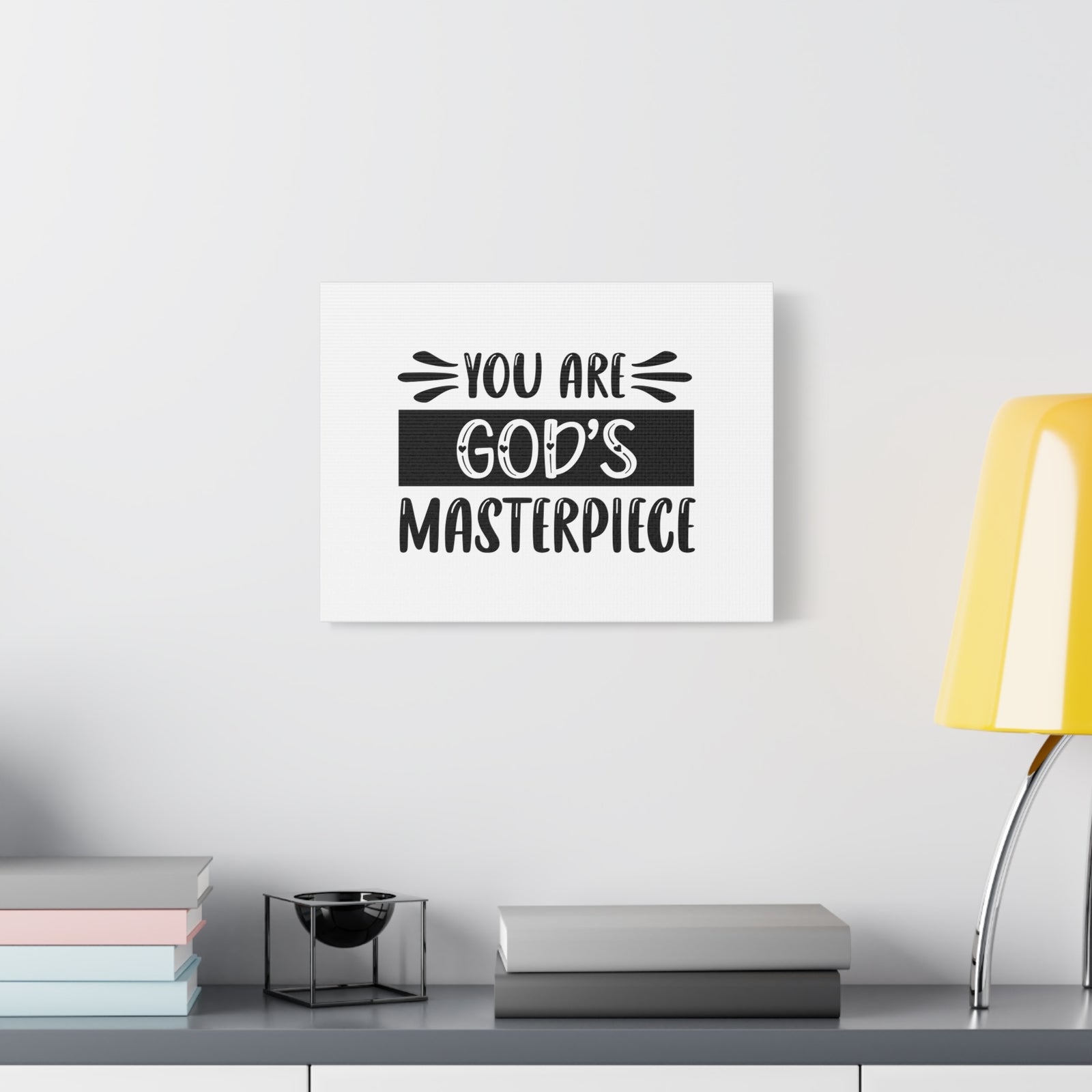 Scripture Canvas You Are God's Masterpiece Psalm 51:10 Christian Wall Art Bible Verse Print Ready to Hang-Express Your Love Gifts