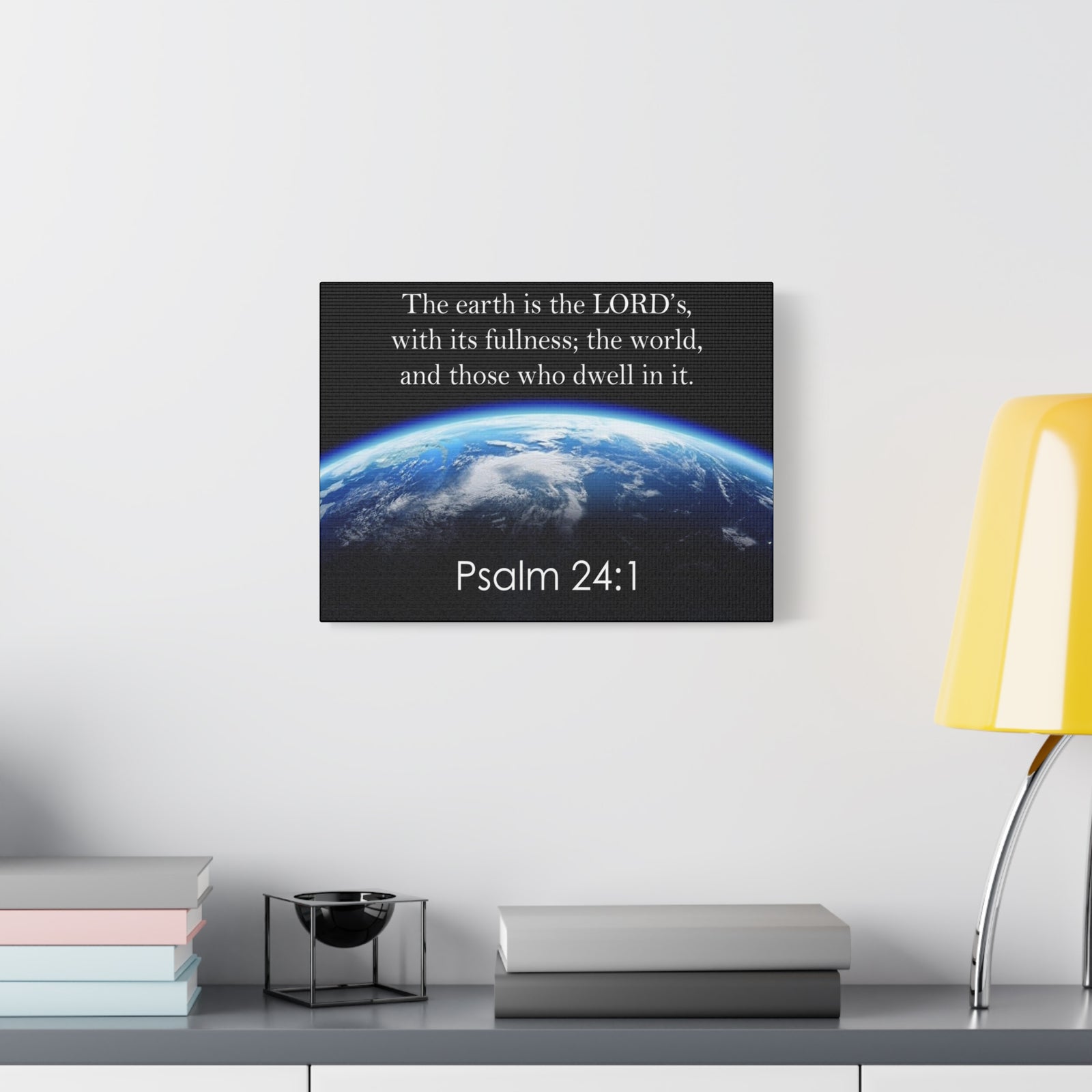 Scripture Walls Psalm 24:1 The Earth is the Lord's Christian Wall Art Print Ready to Hang Unframed-Express Your Love Gifts