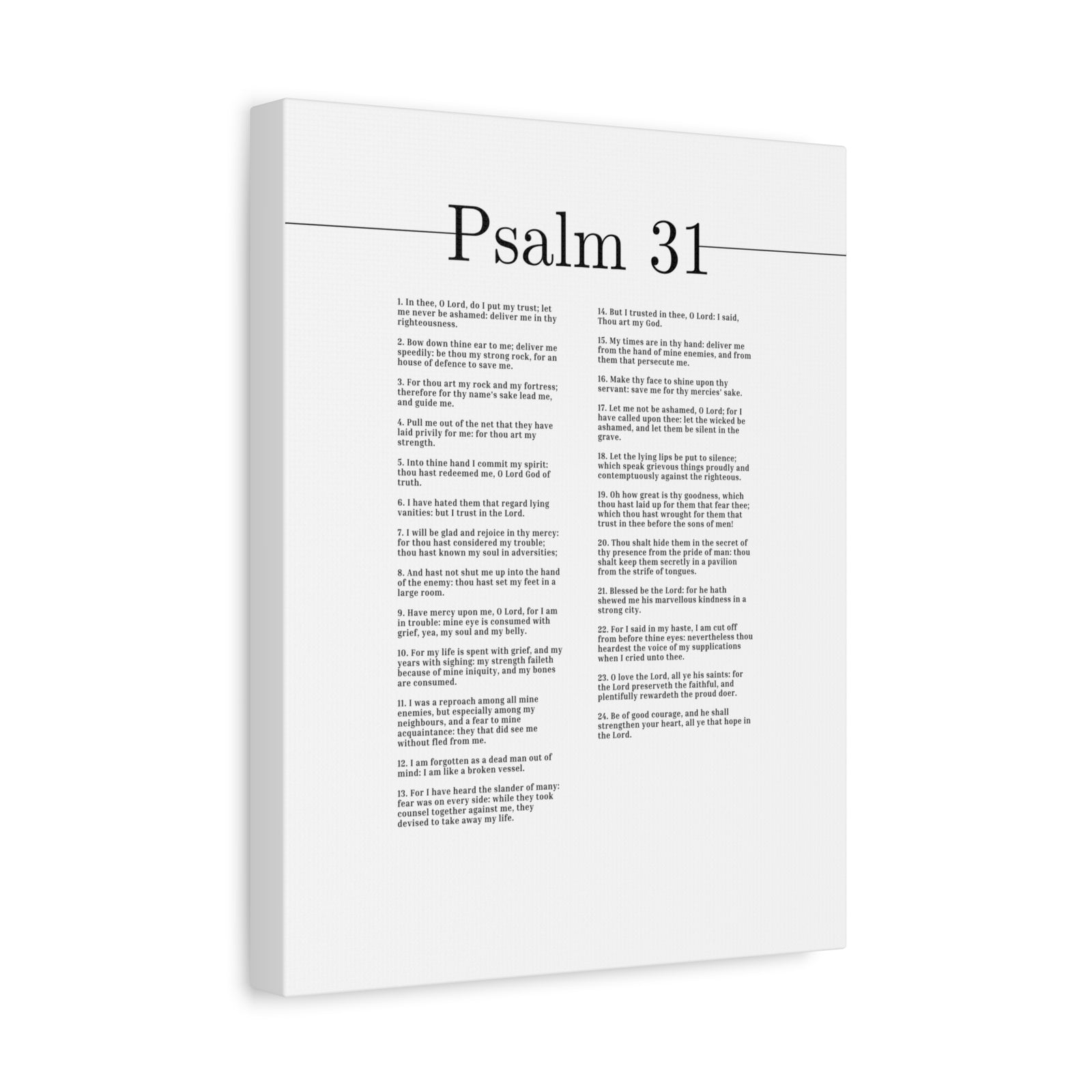 Scripture Canvas O Lord God Of Truth Psalm 31 Christian Wall Art Bible Verse Print Ready to Hang-Express Your Love Gifts