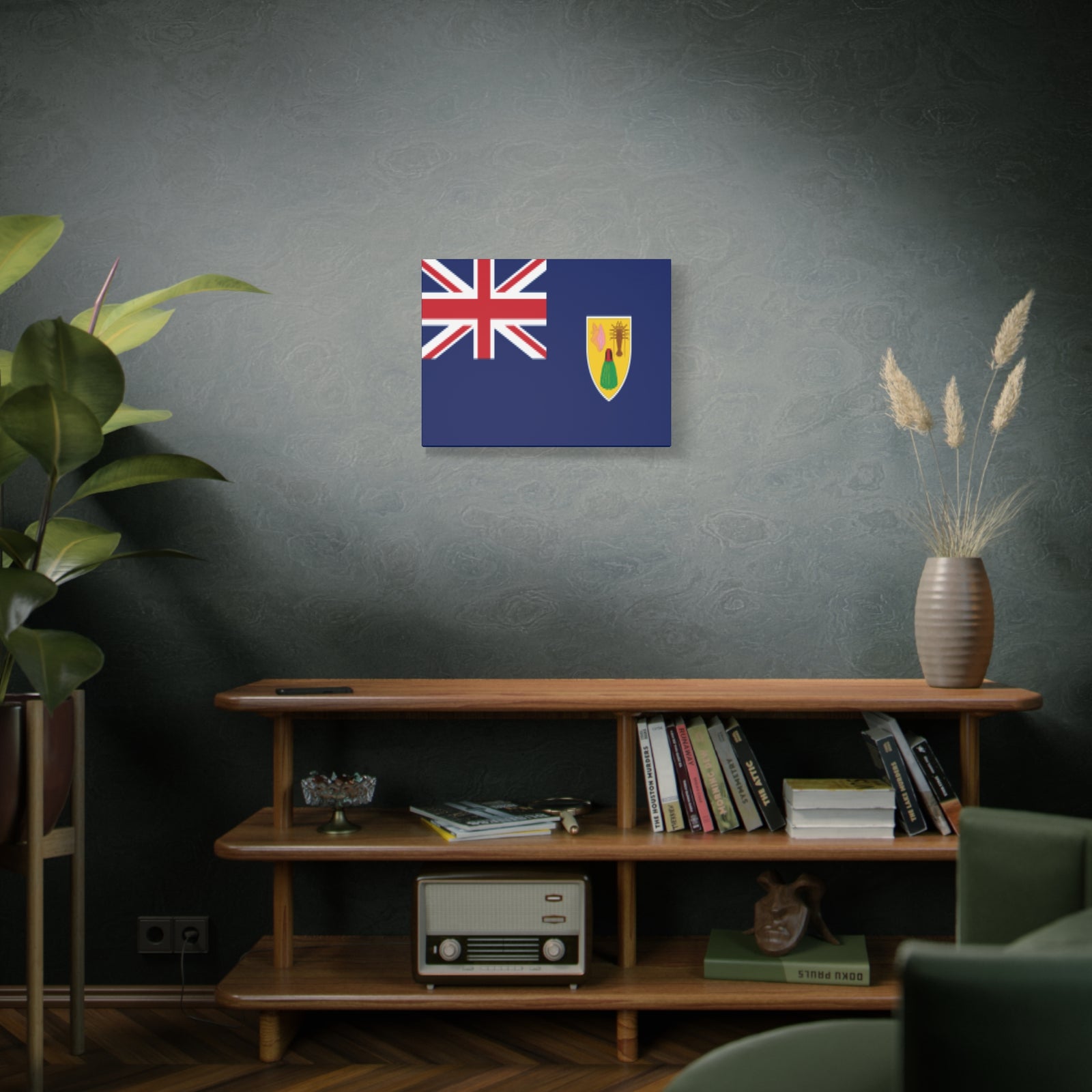 Turks and Caicos Islands Country Flag Canvas Vibrant Wall Art Unframed Home Decor-Express Your Love Gifts