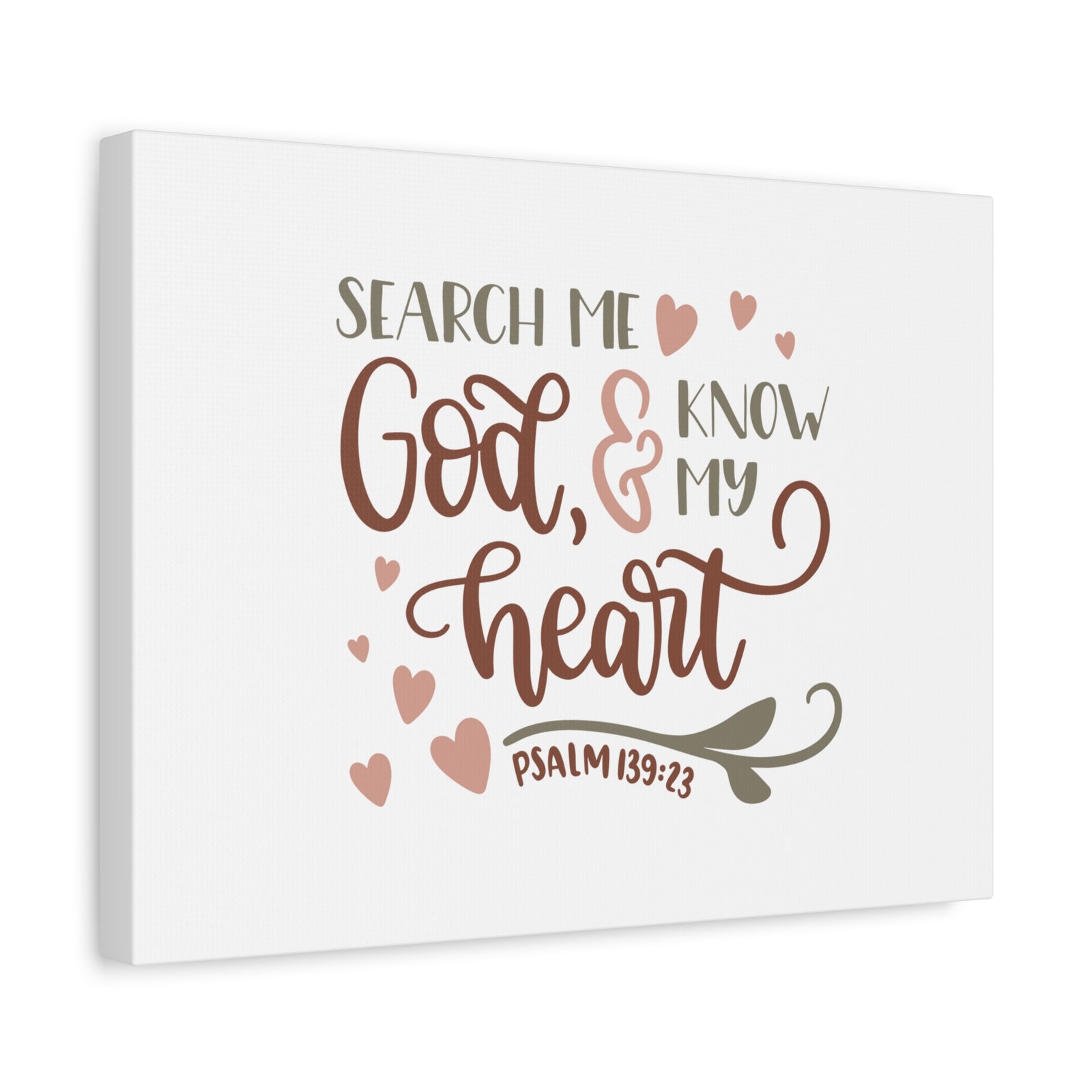Scripture Canvas Know My Heart Psalm 139:23 Christian Wall Art Bible Verse Print Ready to Hang-Express Your Love Gifts