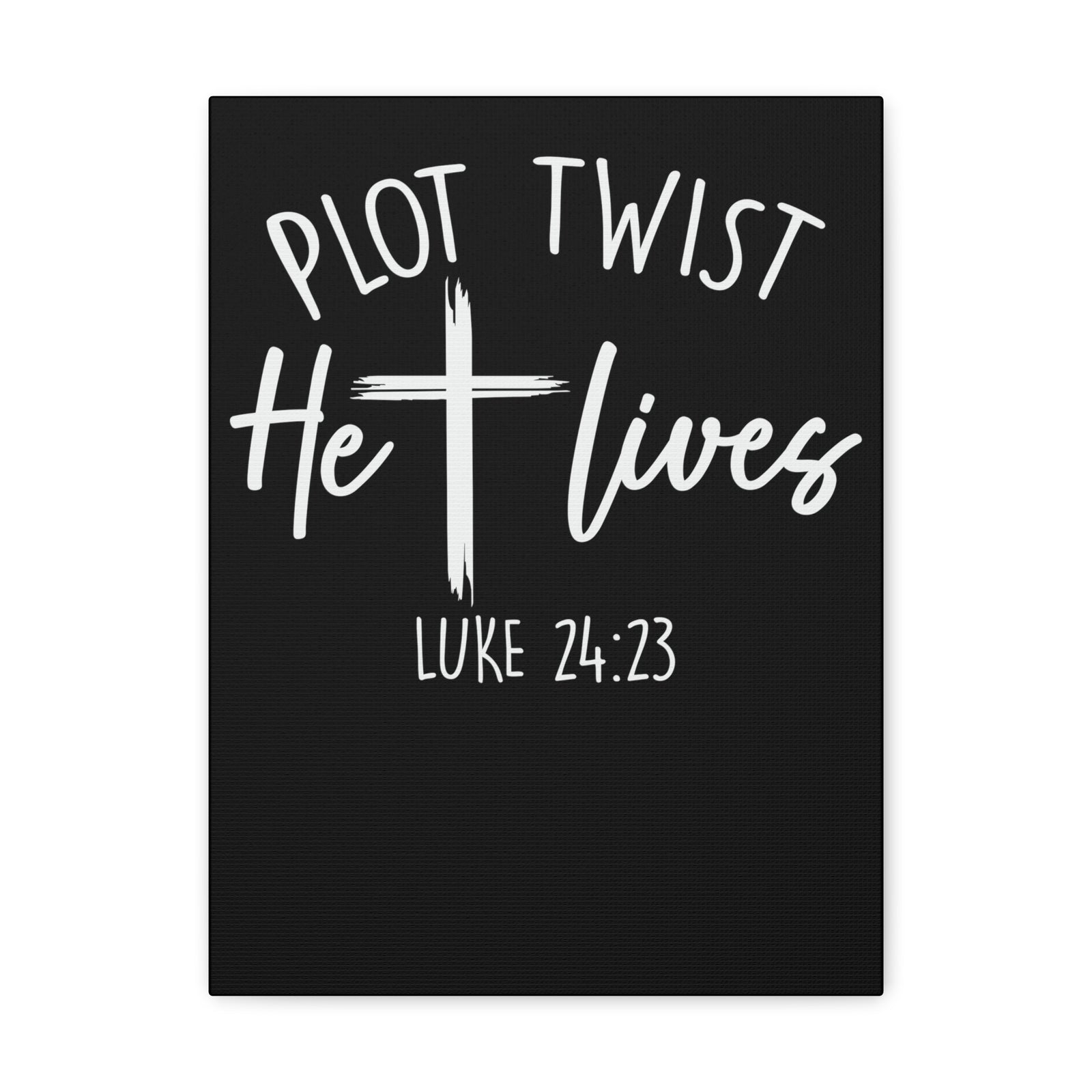 Scripture Walls Luke 24:23 Plot Twist Bible Verse Canvas Christian Wall Art Ready to Hang Unframed-Express Your Love Gifts