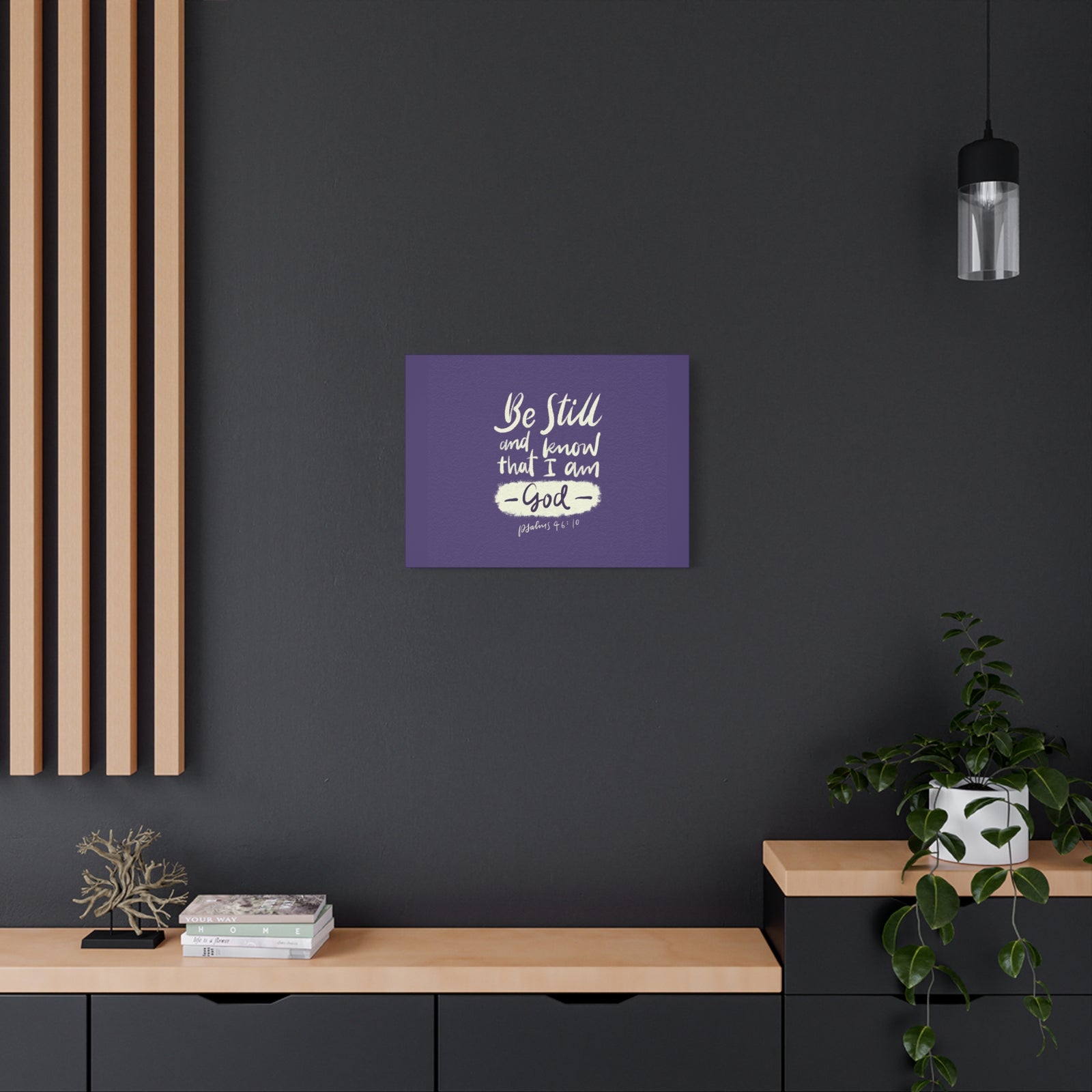 Scripture Walls I Am God Psalm 46:10 Bible Verse Canvas Christian Wall Art Ready to Hang-Express Your Love Gifts