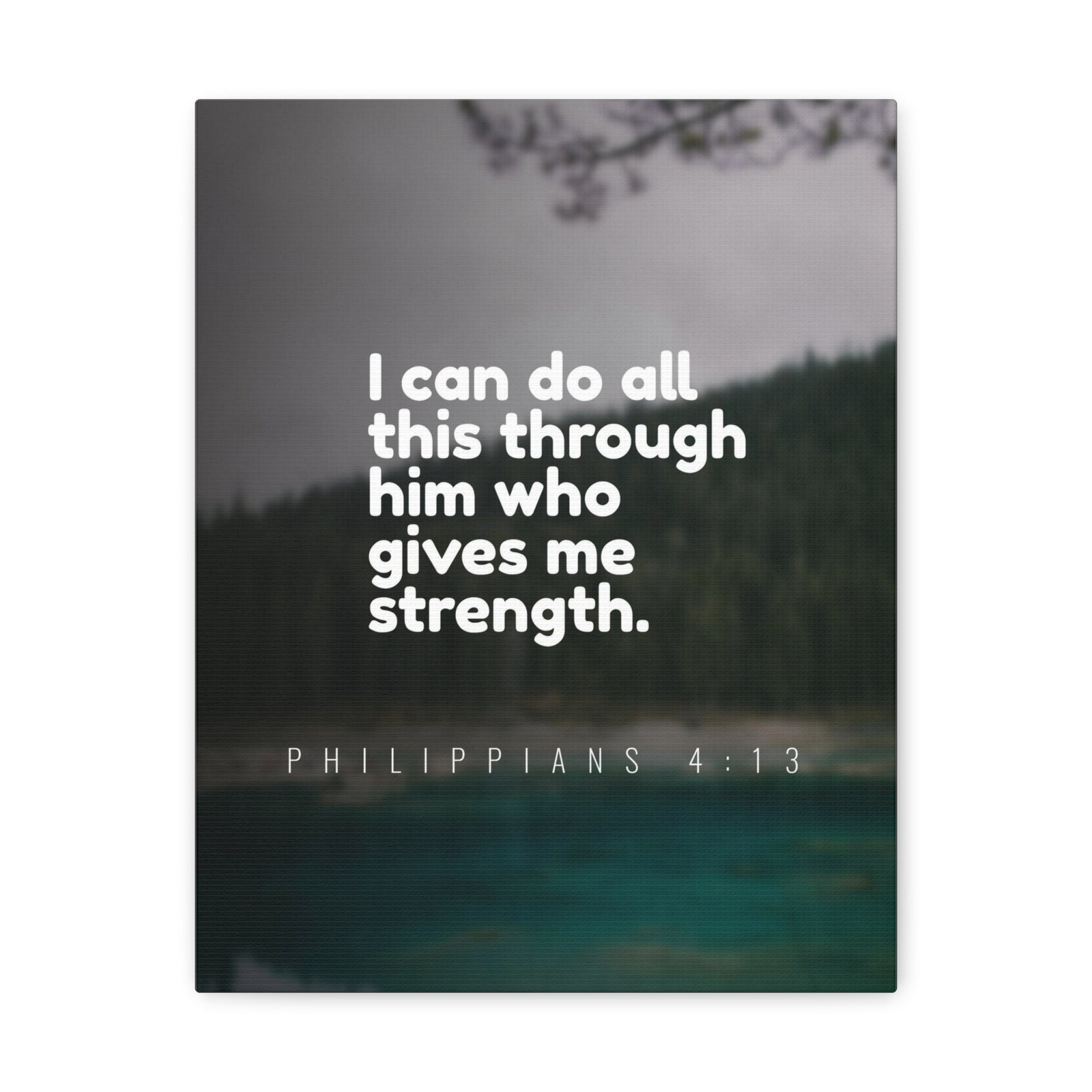 Scripture Canvas Do All This Philippians 4:13 Christian Wall Art Bible Verse Print Ready to Hang-Express Your Love Gifts