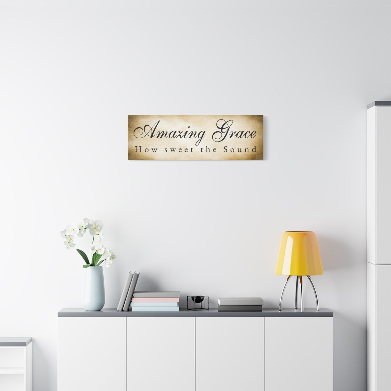 Scripture Walls Amazing Grace Gold Bible Verse Canvas Christian Wall Art Ready to Hang Unframed-Express Your Love Gifts