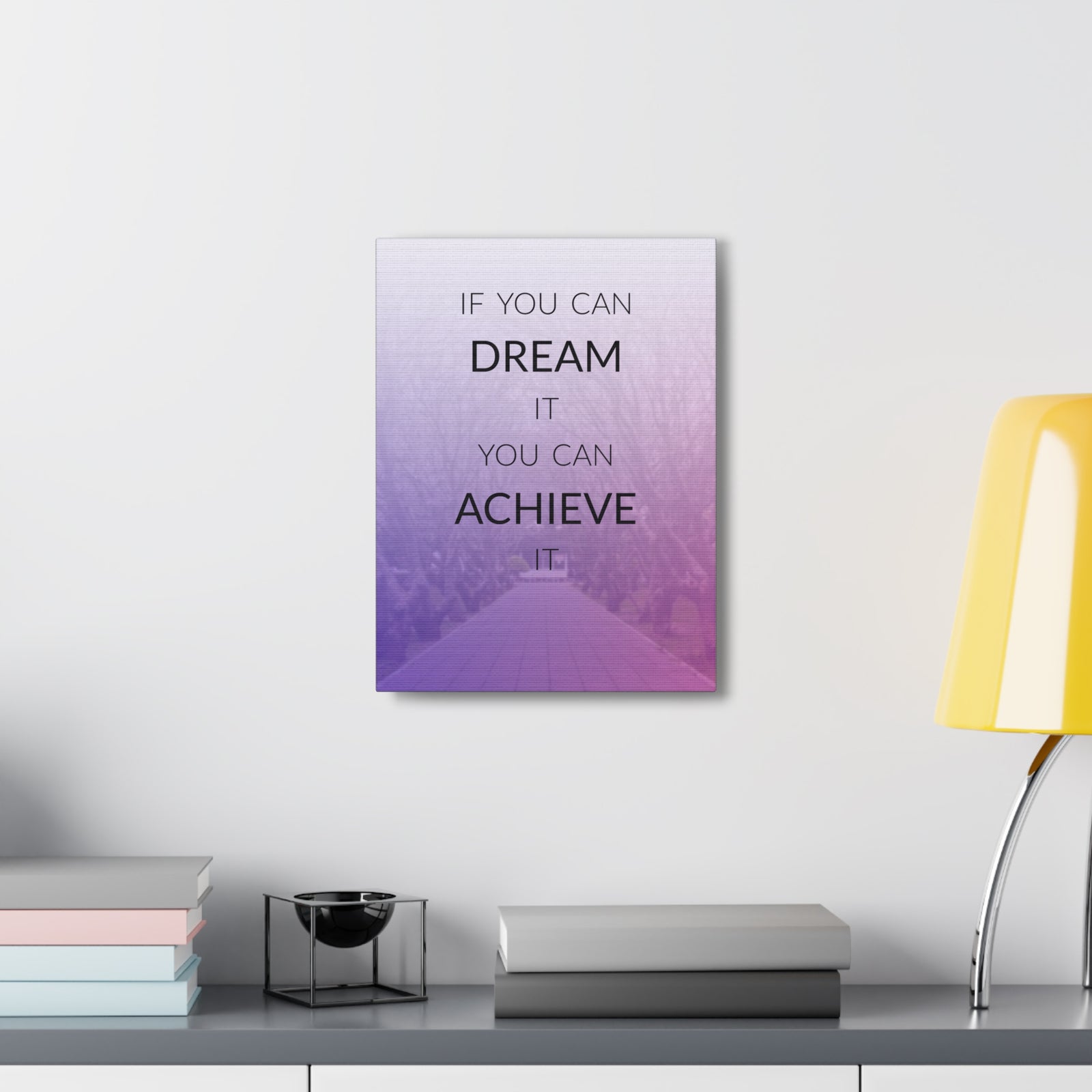 Inspirational Quote Canvas If You Can Dream Motivational Print Ready to Hang Artwork-Express Your Love Gifts