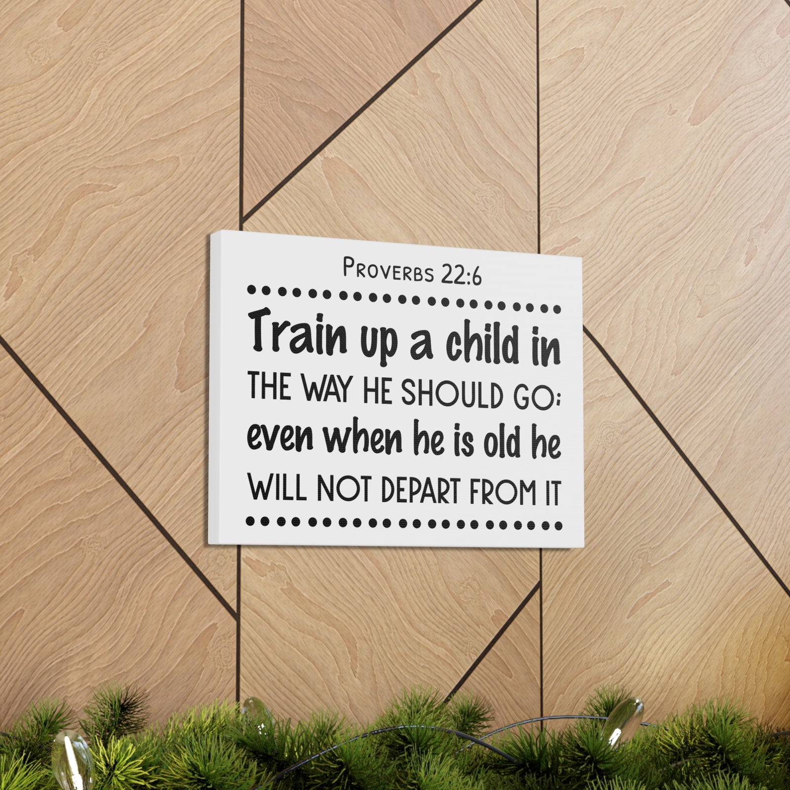 Scripture Walls Train Up A Child In Proverbs 22:6 Bible Verse Canvas Christian Wall Art Ready To Hang-Express Your Love Gifts