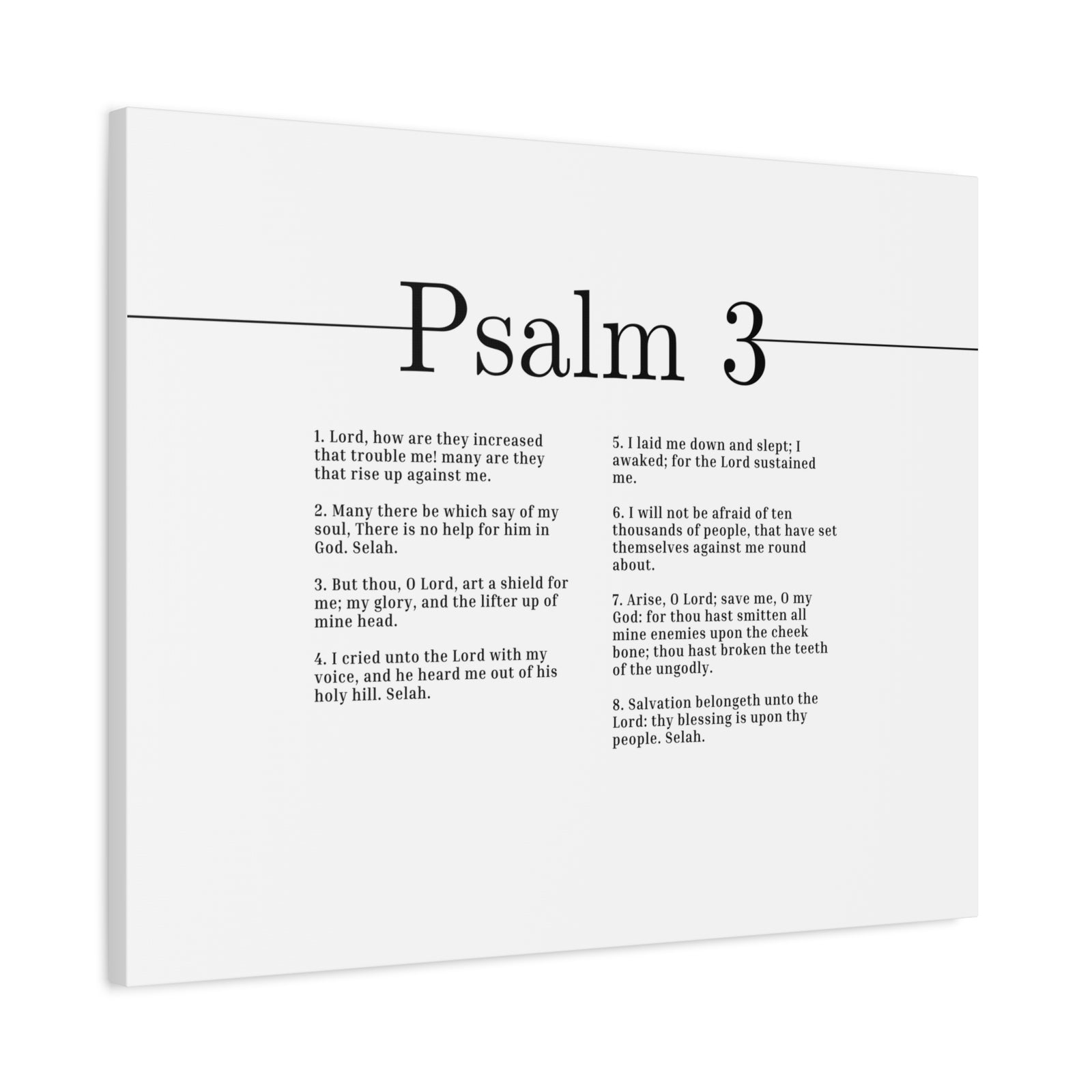 Scripture Canvas Arise, O Lord Psalm 3 Christian Wall Art Bible Verse Print Ready to Hang-Express Your Love Gifts