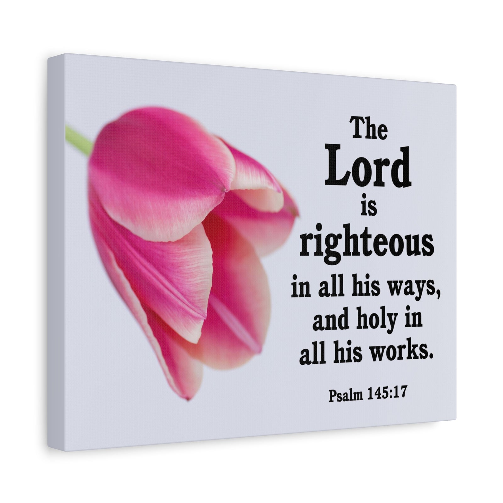 Scripture Canvas The Lord is Righteous Psalm 145:17 Christian Wall Art Bible Verse Print Ready to Hang-Express Your Love Gifts