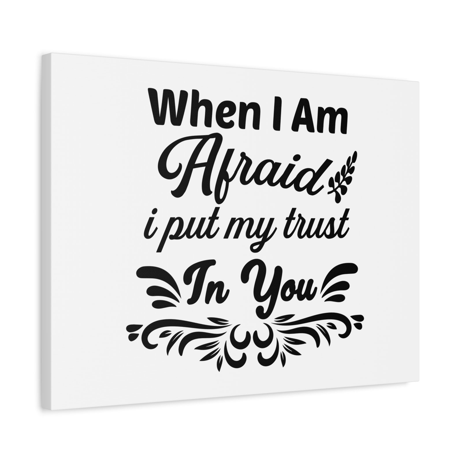 Scripture Canvas I Put My Trust In You Psalm 9:10 Leaves Christian Wall Art Bible Verse Print Ready to Hang-Express Your Love Gifts