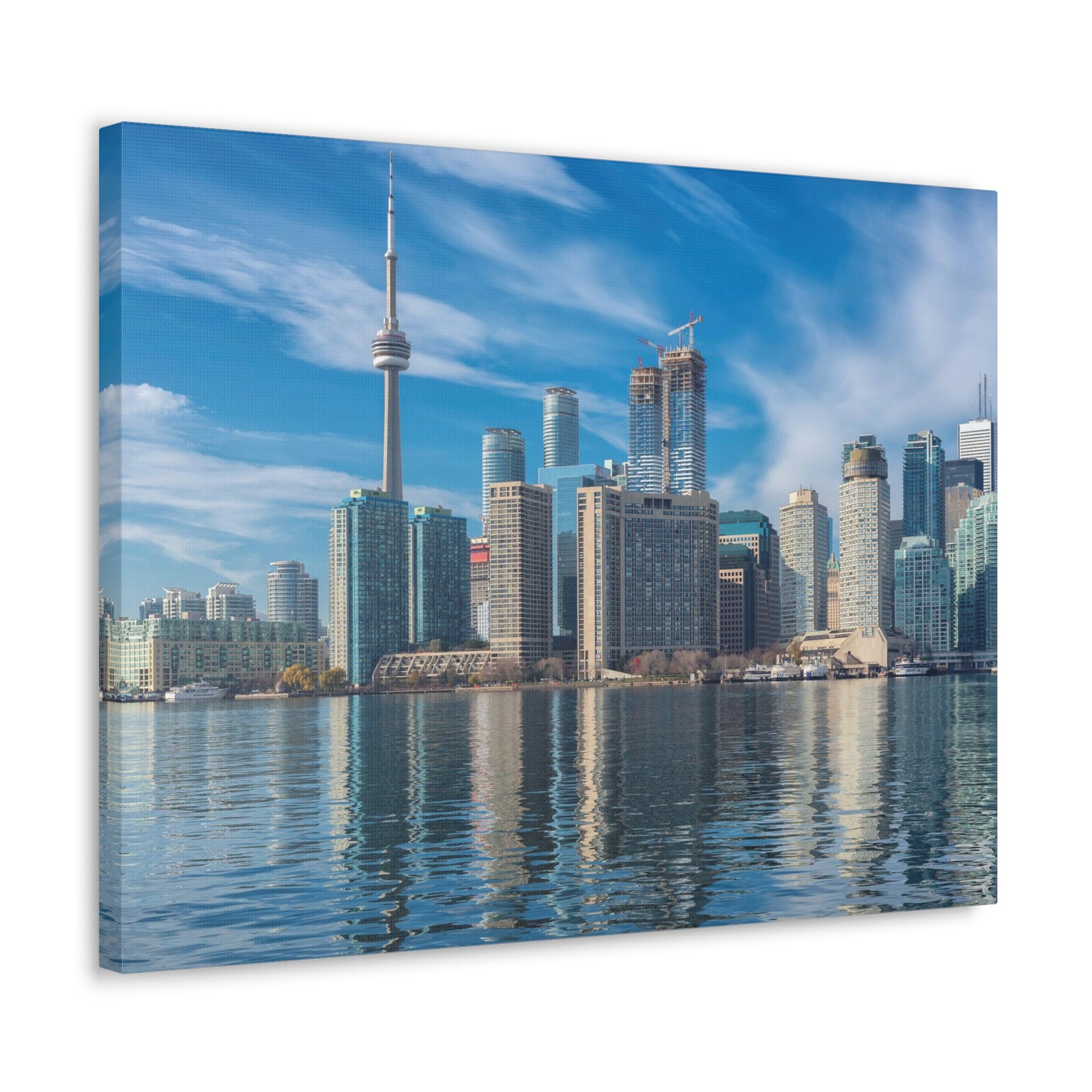 Toronto Daylight Skyline Canvas Artwork High-Quality Breathtaking Stunning Cityscape for Home Decor Ready to Hang-Express Your Love Gifts