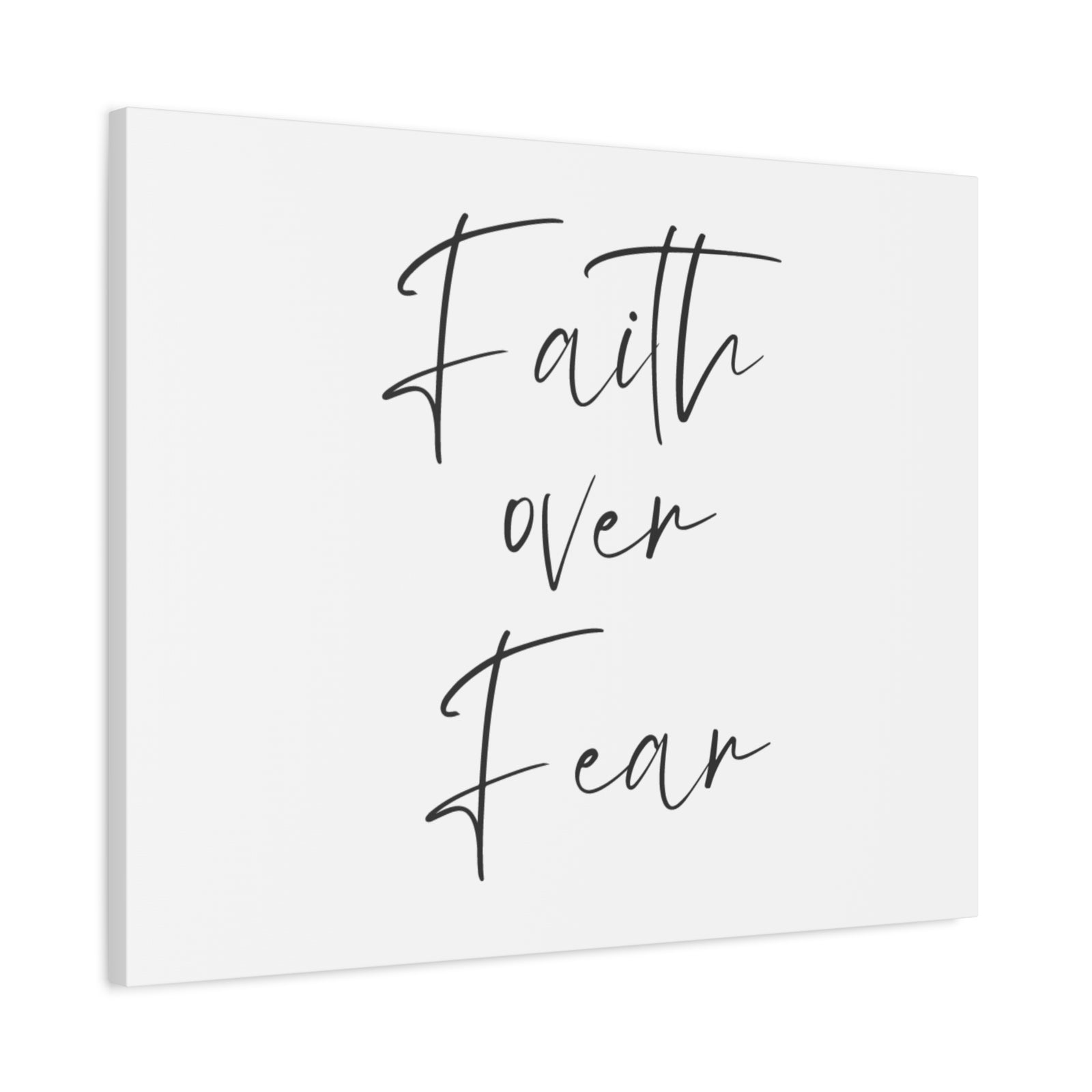 Scripture Canvas Faith Over Fear PSALM 27:1 Christian Wall Art Bible Verse Print Ready to Hang-Express Your Love Gifts