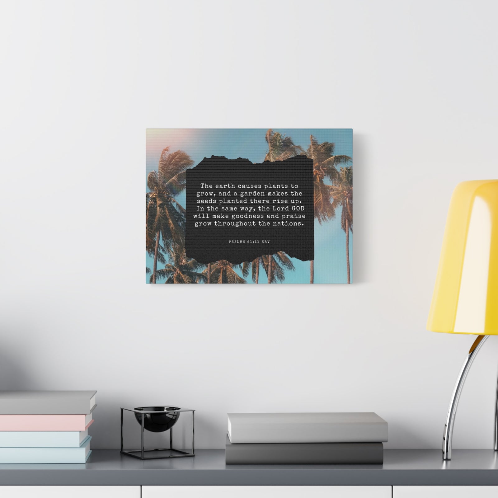 Scripture Walls Goodness And Praise Psalms 61:11 Bible Verse Canvas Christian Wall Art Ready to Hang-Express Your Love Gifts