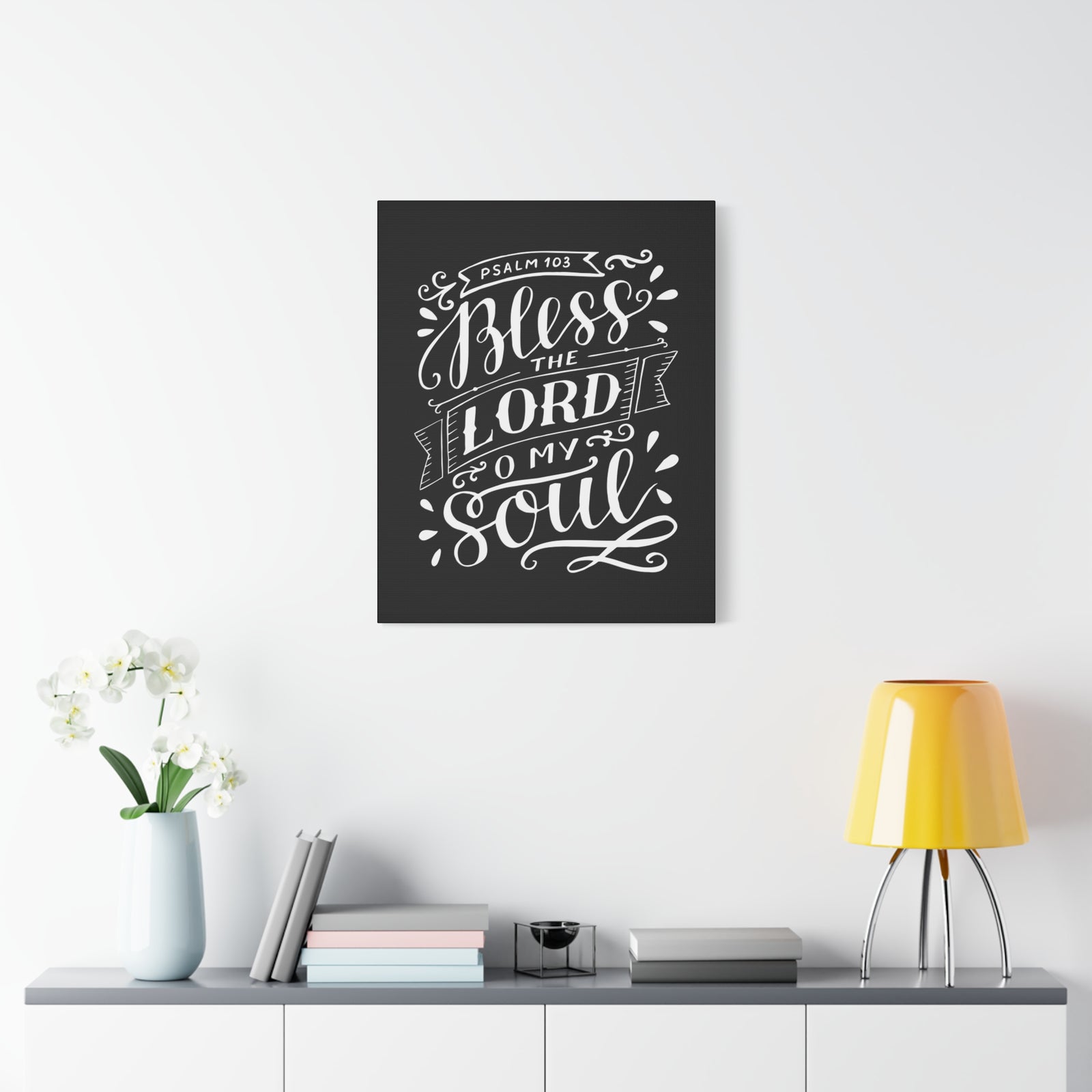 Scripture Canvas Bless The Lord Psalm 103 Christian Wall Art Bible Verse Print Ready to Hang-Express Your Love Gifts