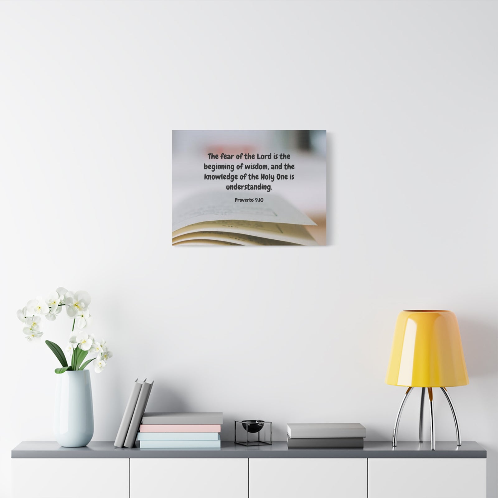 Scripture Walls Fear Of The Lord Proverbs 9:10 Bible Verse Canvas Christian Wall Art Ready to Hang-Express Your Love Gifts