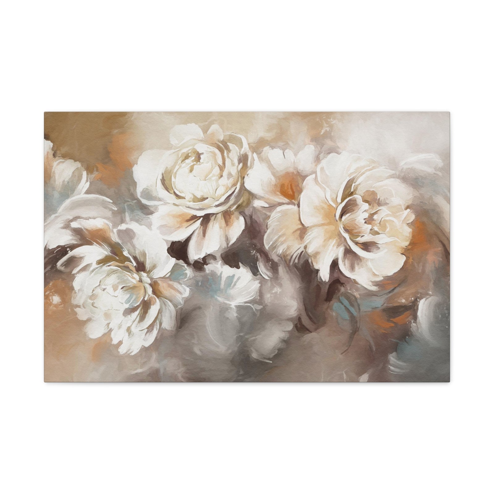 Oil Painting With Flower Rose & Peonies Flower Canvas Wall Art for Home Decor Ready-to-Hang-Express Your Love Gifts